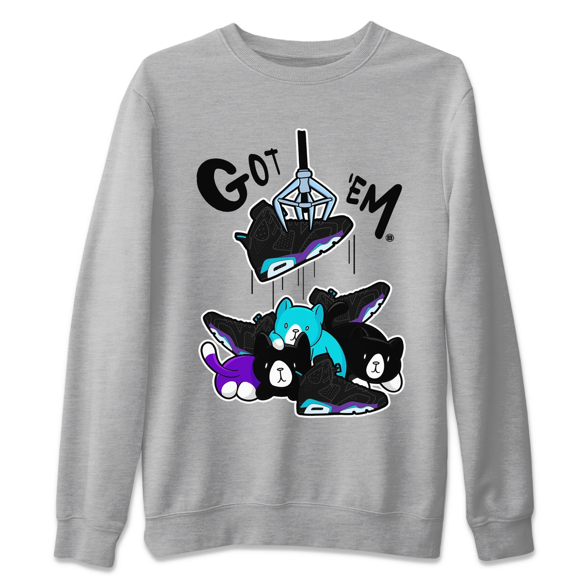 6s Aqua Sneaker Match Tees Treasure Hunter Streetwear Sneaker Shirt Air Jordan 6 Aqua Sneaker Release Tees Unisex Shirts Heather Grey 2