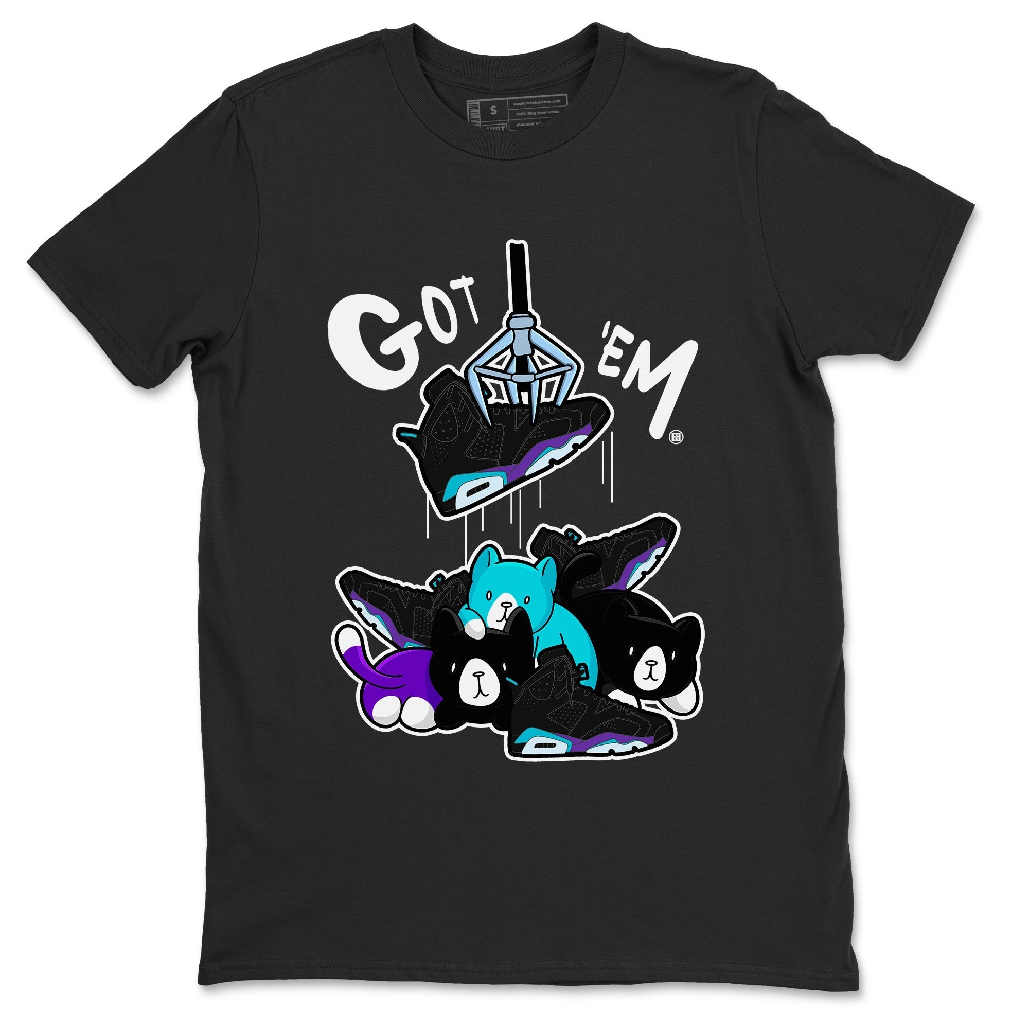6s Aqua Sneaker Match Tees Tresure Hunter Streetwear Sneaker Shirt Air Jordan 6 Aqua Sneaker Release Tees Unisex Shirts Black 2