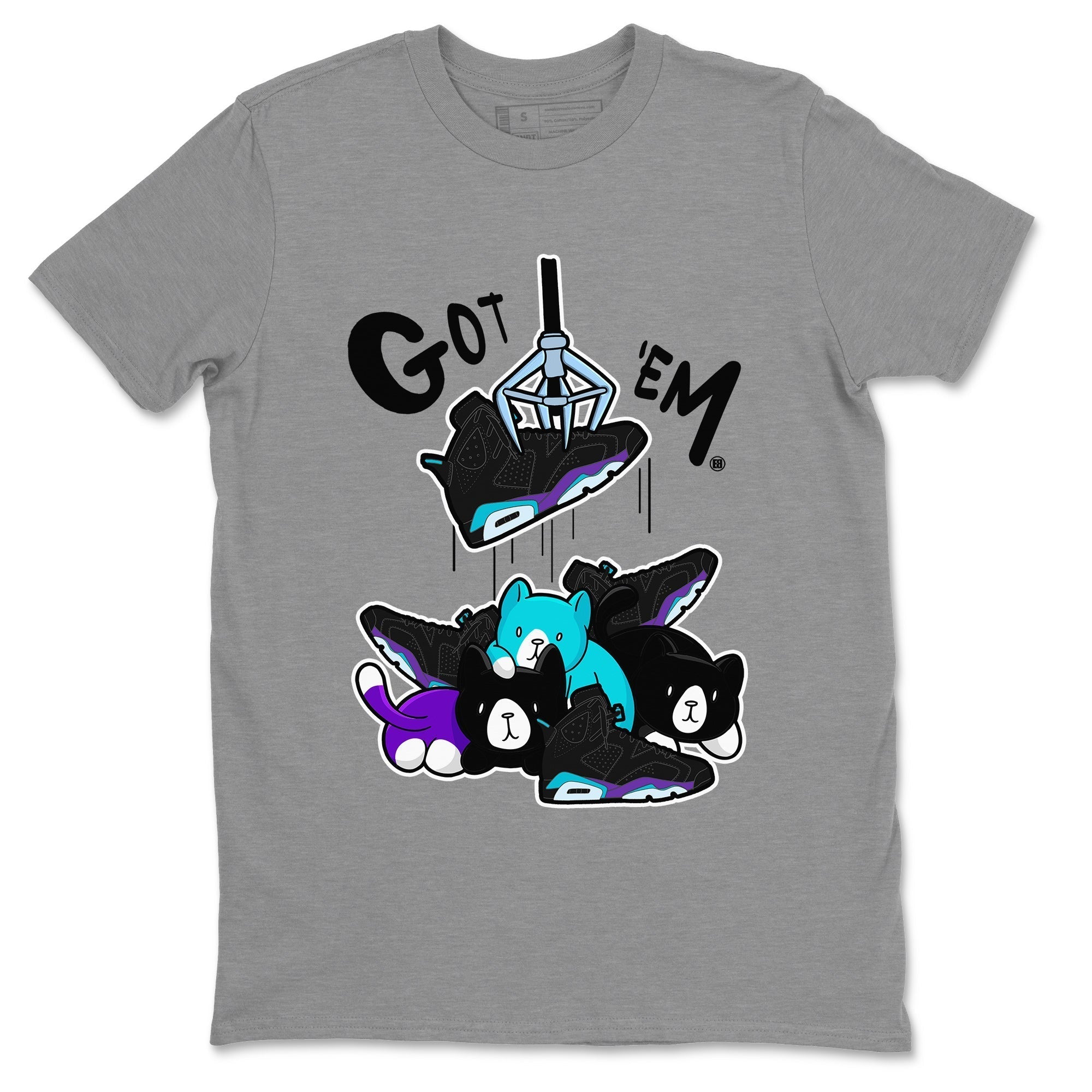 6s Aqua Sneaker Match Tees Treasure Hunter Streetwear Sneaker Shirt Air Jordan 6 Aqua Sneaker Release Tees Unisex Shirts Heather Grey 2