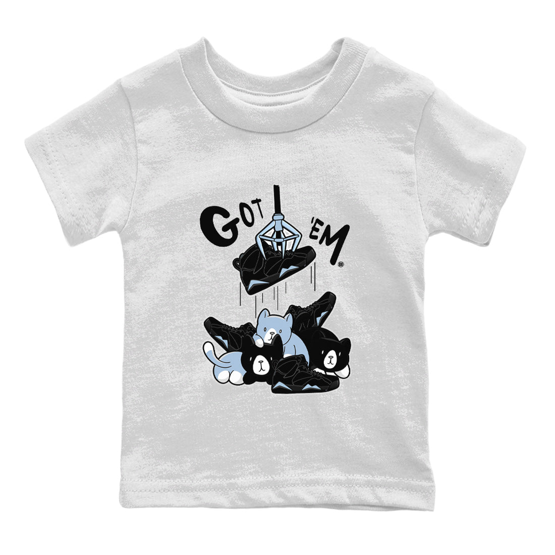 AJ7 Chambray Sneaker Match Tees Treasure Hunter Streetwear Sneaker Shirt Air Jordan 7 Chambray Sneaker Release Tees Kids Shirts White 2