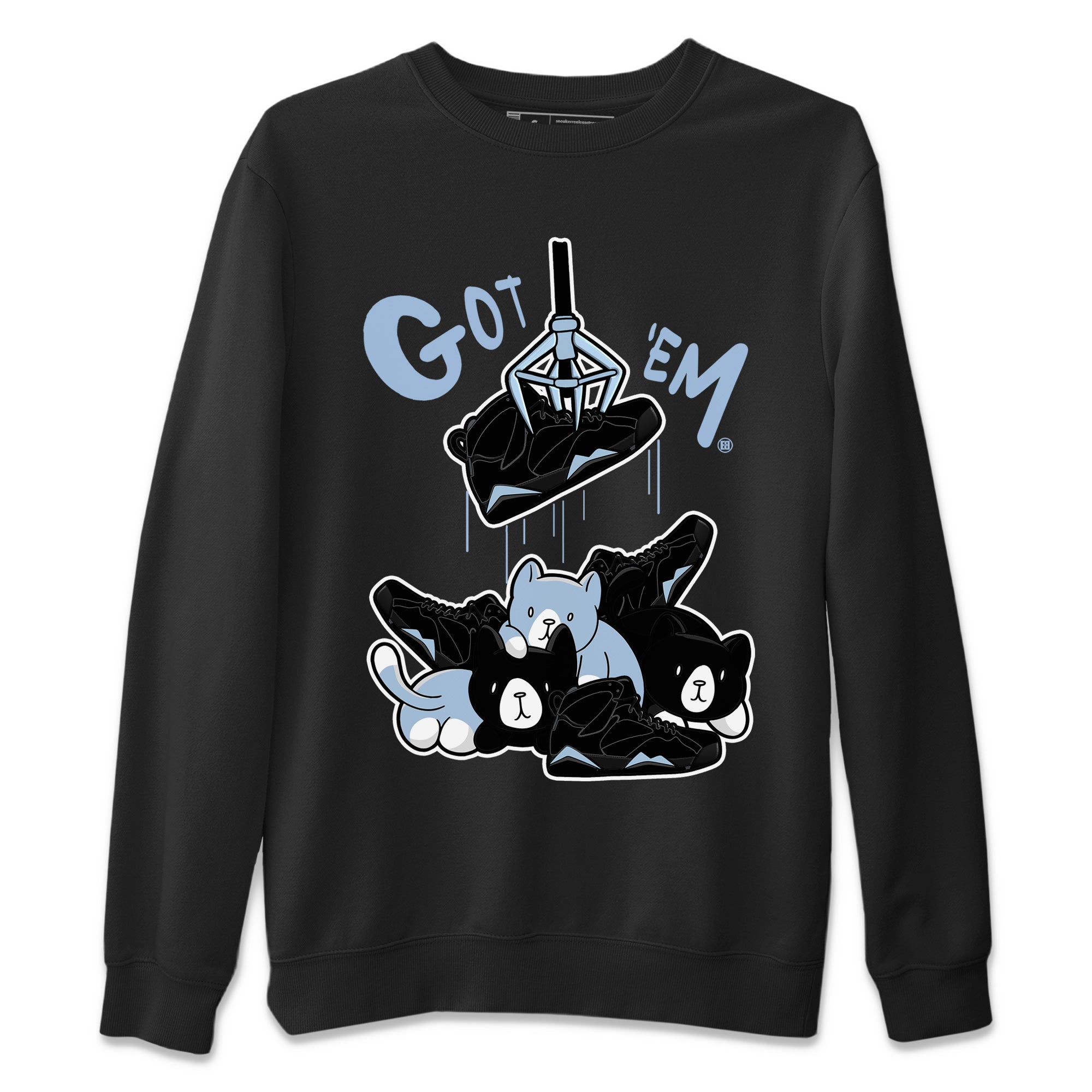 AJ7 Chambray Sneaker Match Tees Tresure Hunter Streetwear Sneaker Shirt Air Jordan 7 Chambray Sneaker Release Tees Unisex Shirts Black 2