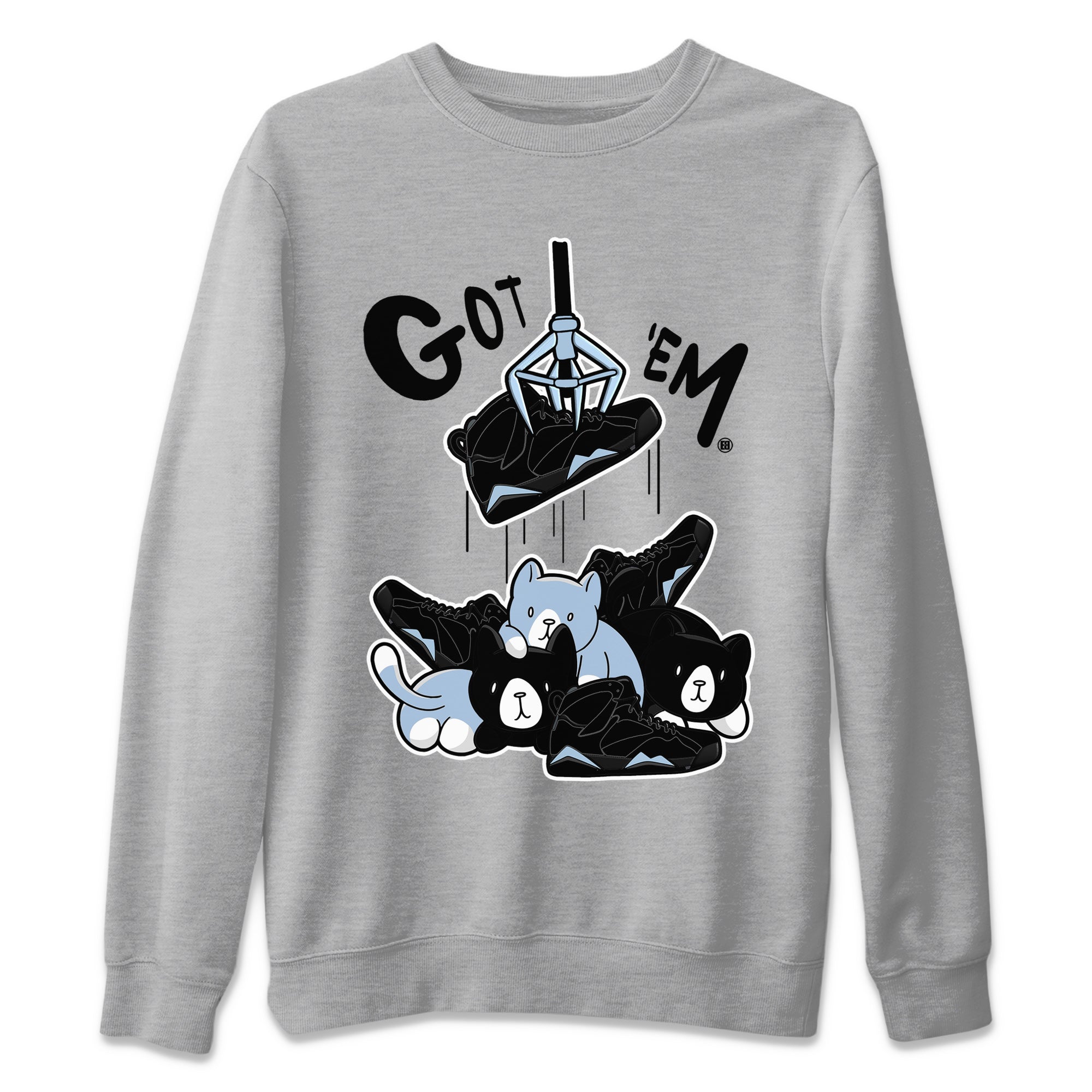 AJ7 Chambray Sneaker Match Tees Tresure Hunter Streetwear Sneaker Shirt Air Jordan 7 Chambray Sneaker Release Tees Unisex Shirts Heather Grey 1