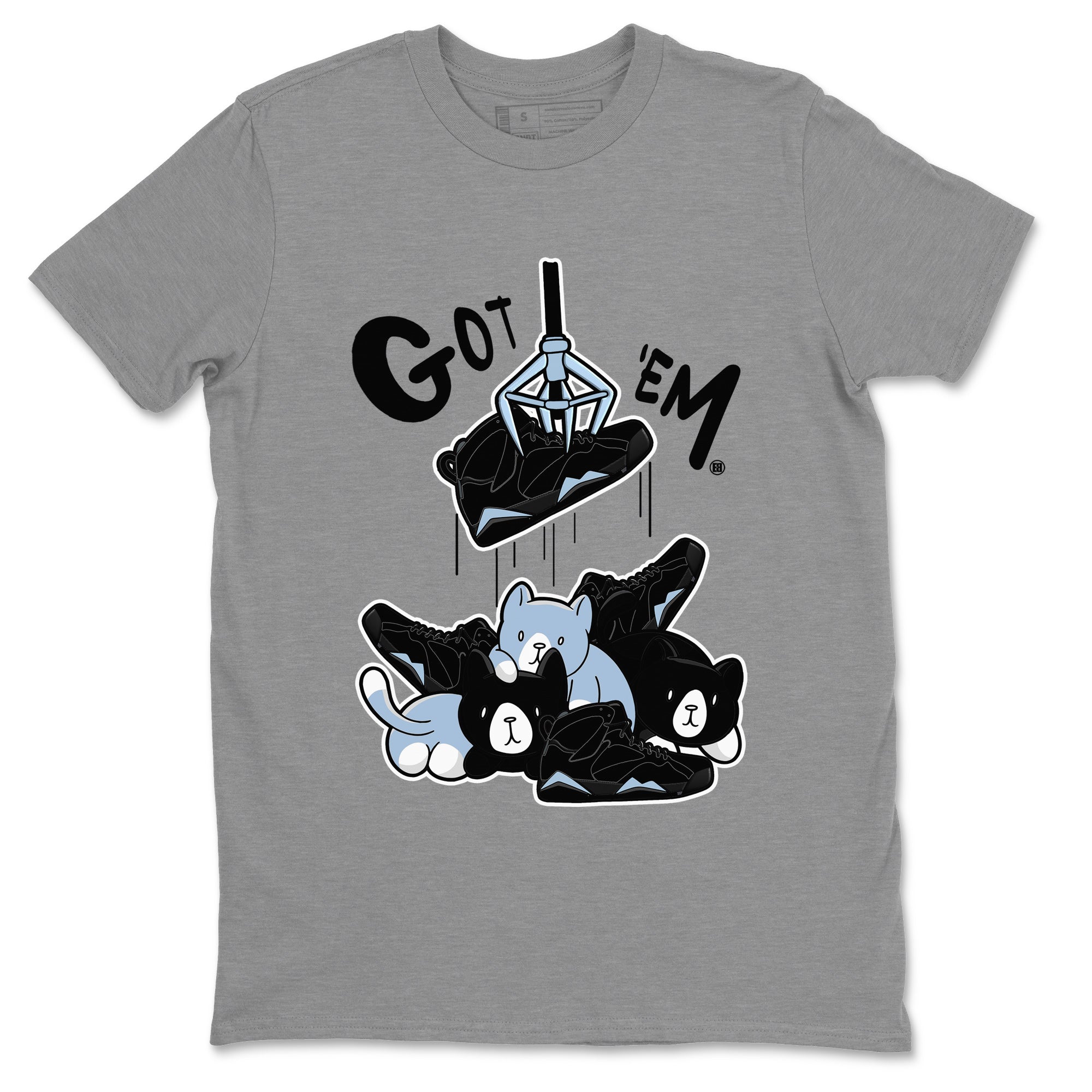 AJ7 Chambray Sneaker Match Tees Tresure Hunter Streetwear Sneaker Shirt Air Jordan 7 Chambray Sneaker Release Tees Unisex Shirts Heather Grey 2