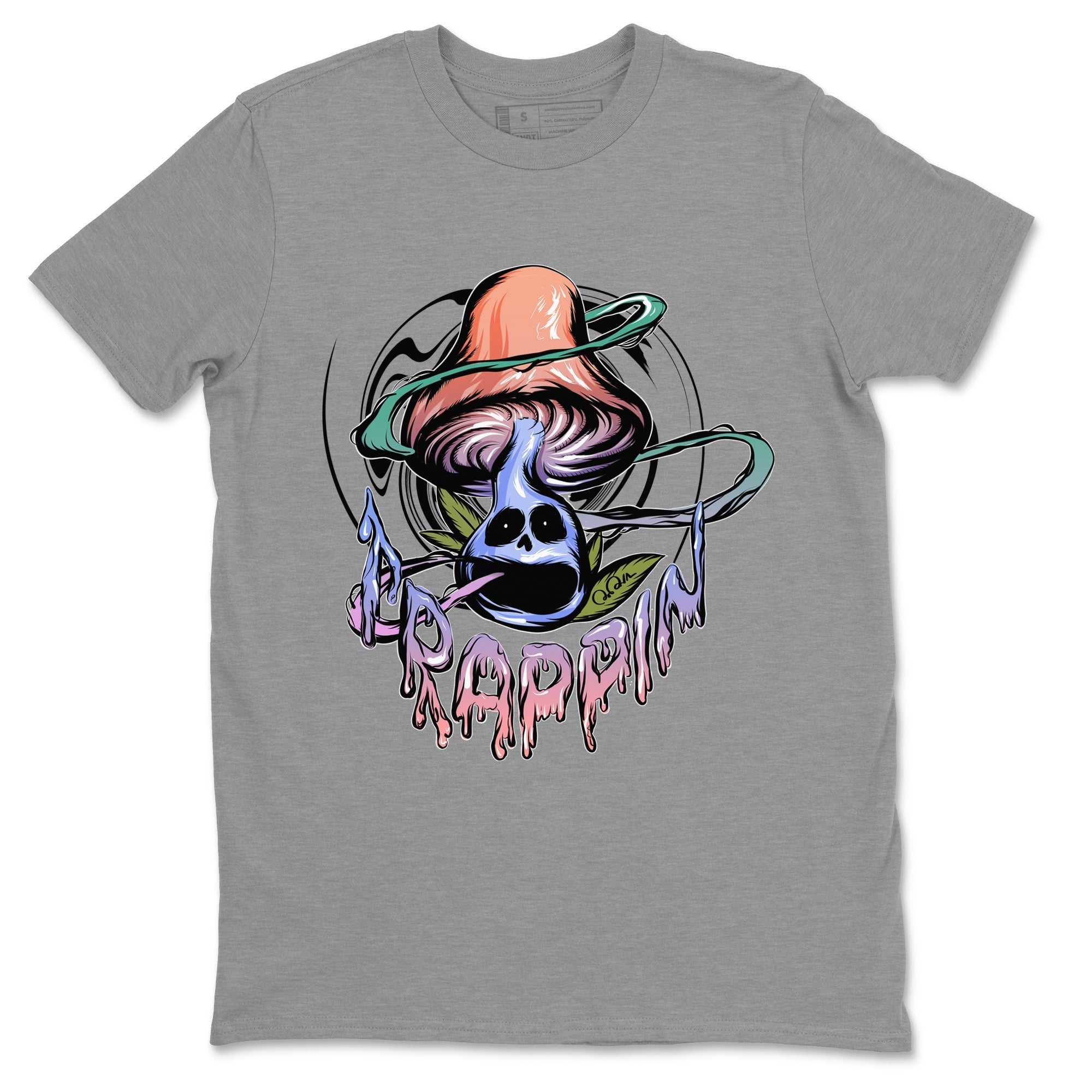 Air Jordan 1 Skyline Shirt To Match Jordans Trippin Mushroom Sneaker Tees AJ1 Skyline Drip Gear Zone Sneaker Matching Clothing Unisex Shirts Heather Grey 2