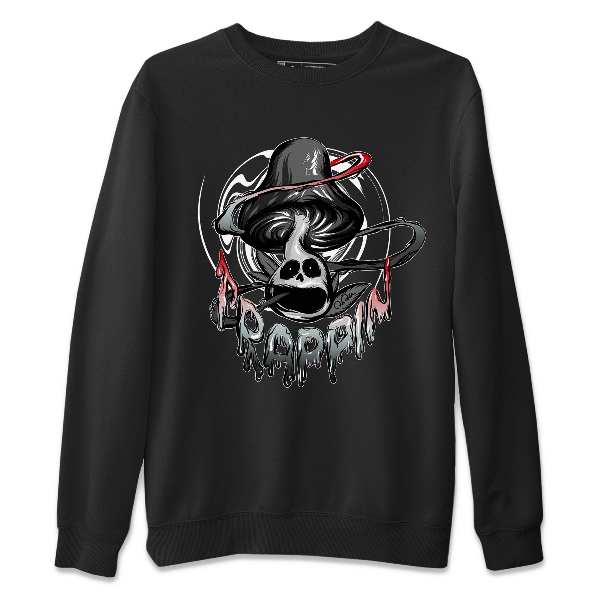 Air Jordan 13 Black Flint Sneaker Match Tees Trippin Mushroom Streetwear Sneaker Shirt AJ13 Retro Black Flint Sneaker Release Tees Unisex Shirts Black 2