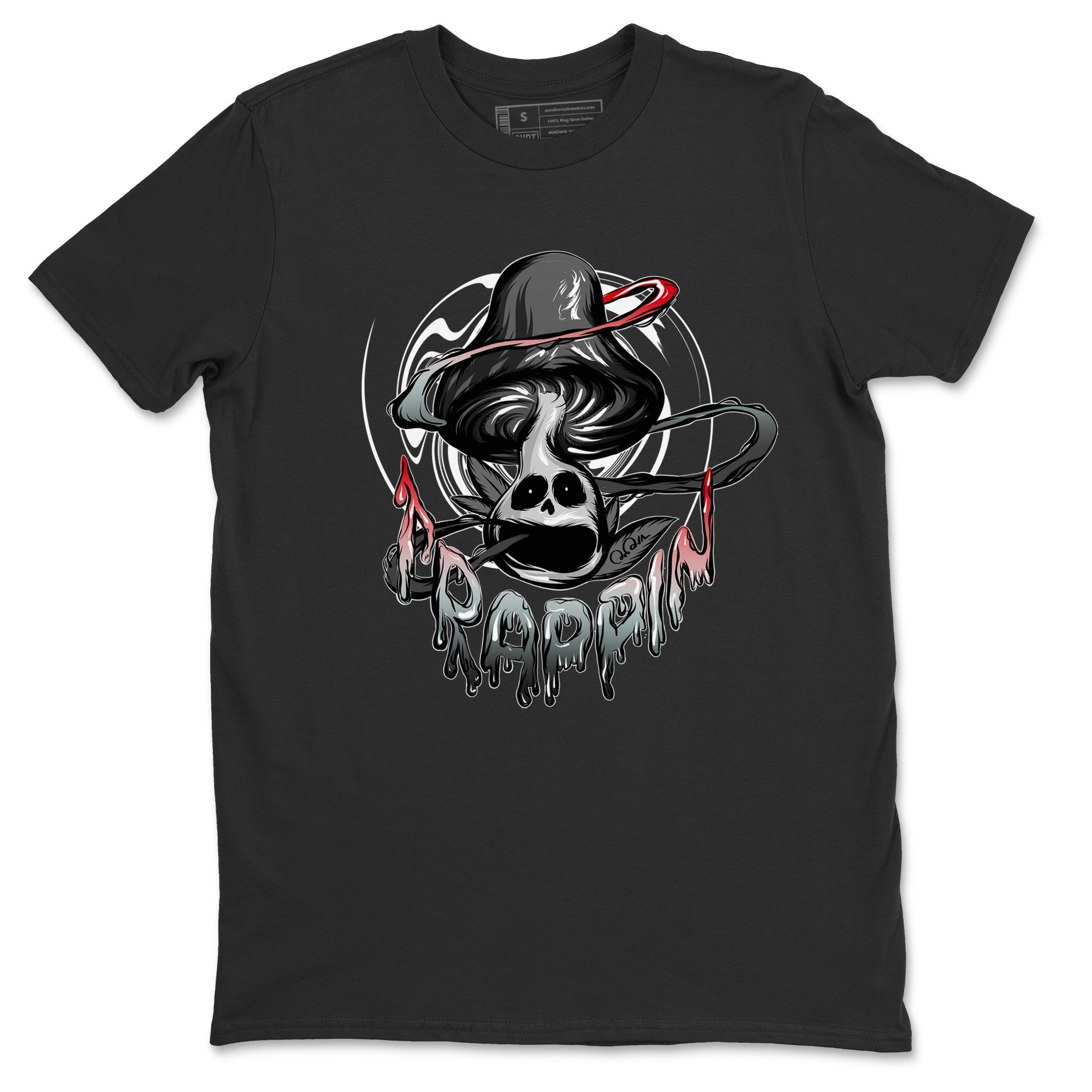 Air Jordan 13 Black Flint Sneaker Match Tees Trippin Mushroom Streetwear Sneaker Shirt AJ13 Retro Black Flint Sneaker Release Tees Unisex Shirts Black 2