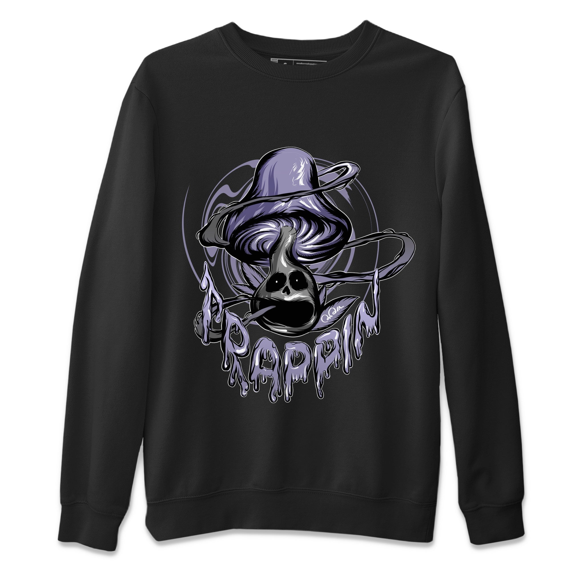 Air Jordan 5 Indigo Haze Sneaker Match Tees Trippin Mushroom Sneaker Tees AJ5 Indigo Haze Sneaker Release Tees Unisex Shirts Black 2