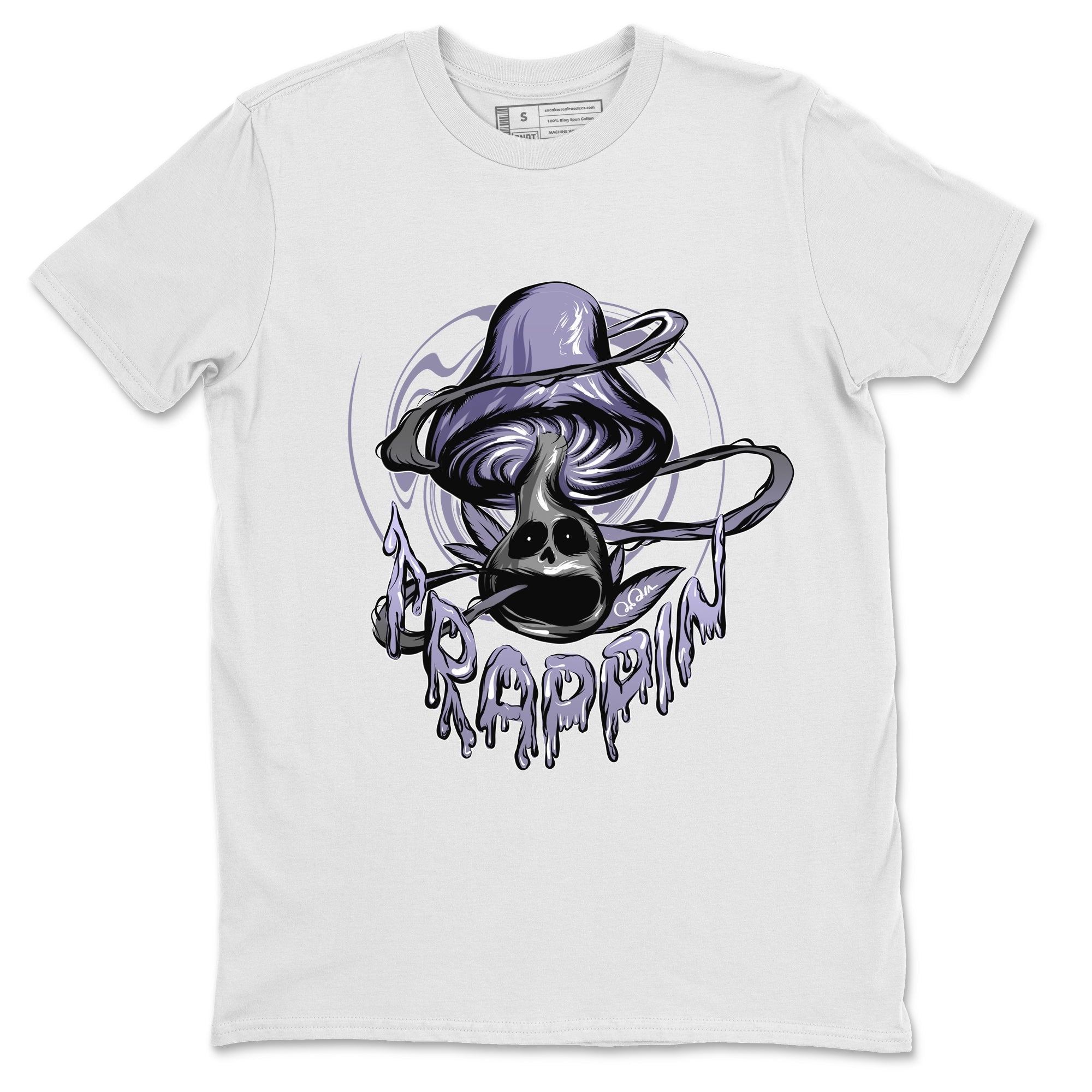 Air Jordan 5 Indigo Haze Sneaker Match Tees Trippin Mushroom Sneaker Tees AJ5 Indigo Haze Sneaker Release Tees Unisex Shirts White 2
