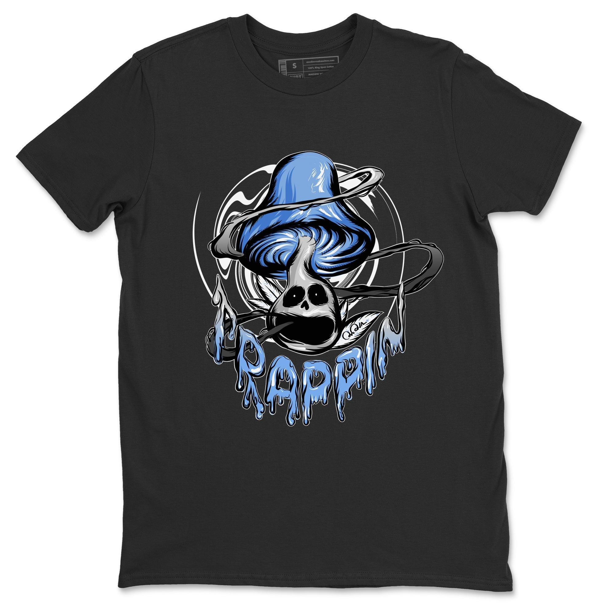 Air Jordan 5 UNC Shirt To Match Jordans Trippin Mushroom Sneaker Tees AJ5 UNC Drip Gear Zone Sneaker Matching Clothing Unisex Shirts Black 2
