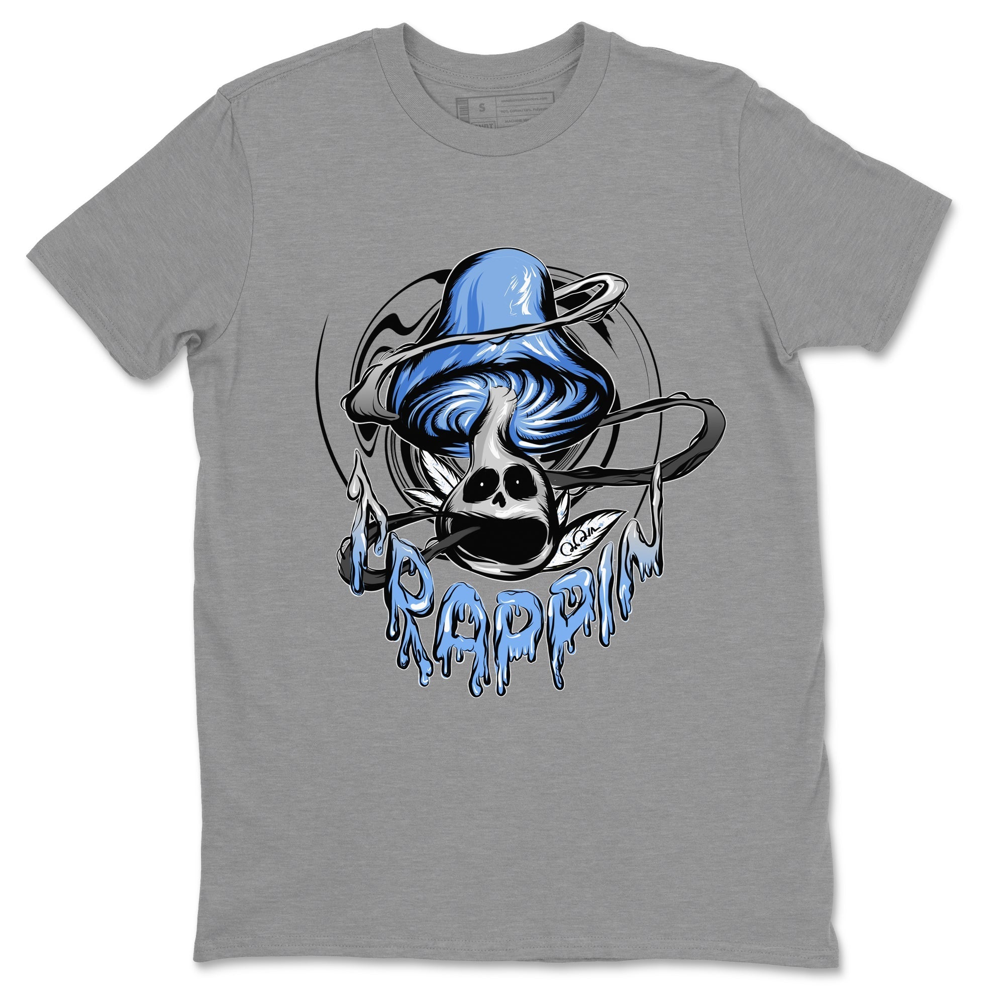 Air Jordan 5 UNC Shirt To Match Jordans Trippin Mushroom Sneaker Tees AJ5 UNC Drip Gear Zone Sneaker Matching Clothing Unisex Shirts Heather Grey 2