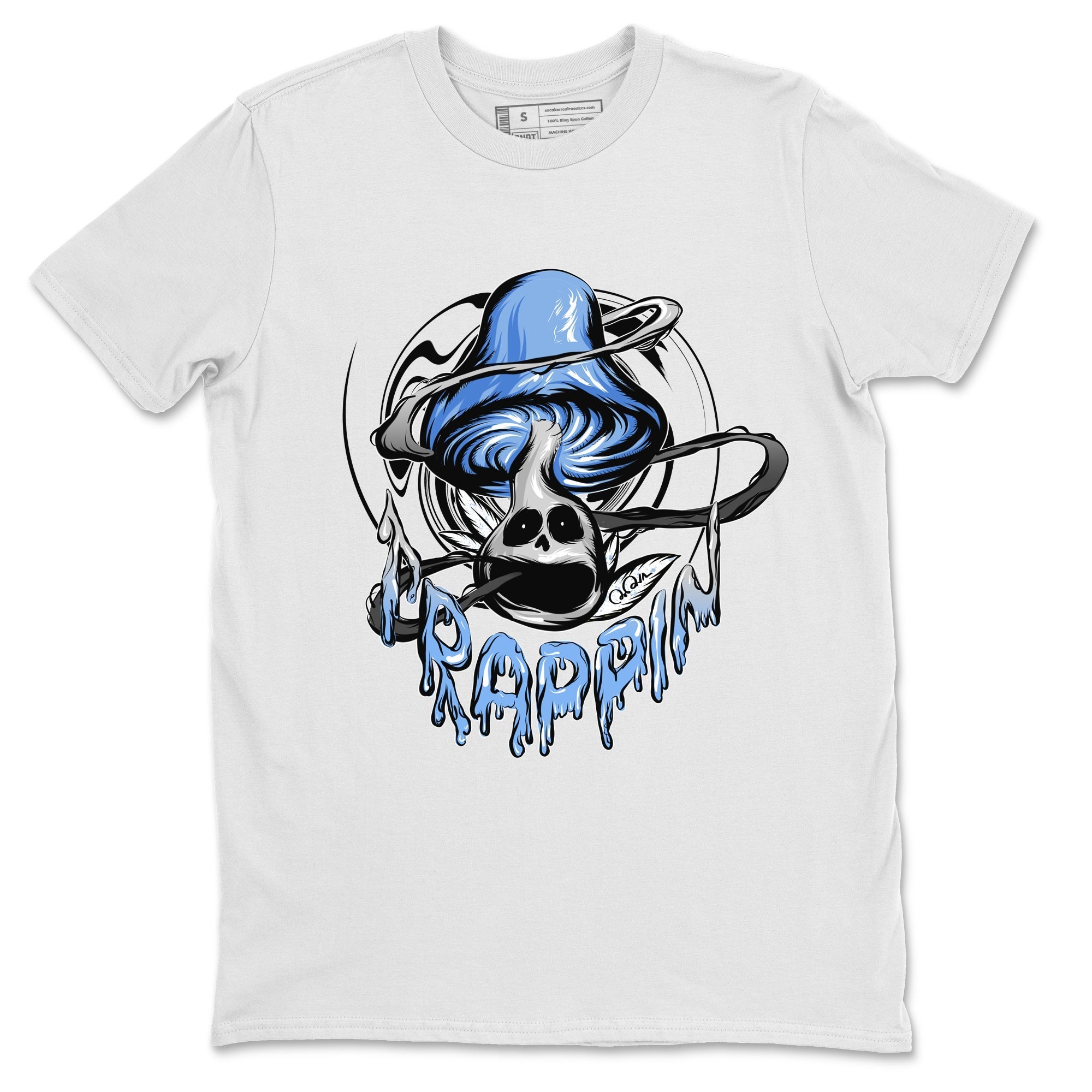 Air Jordan 5 UNC Shirt To Match Jordans Trippin Mushroom Sneaker Tees AJ5 UNC Drip Gear Zone Sneaker Matching Clothing Unisex Shirts White 2