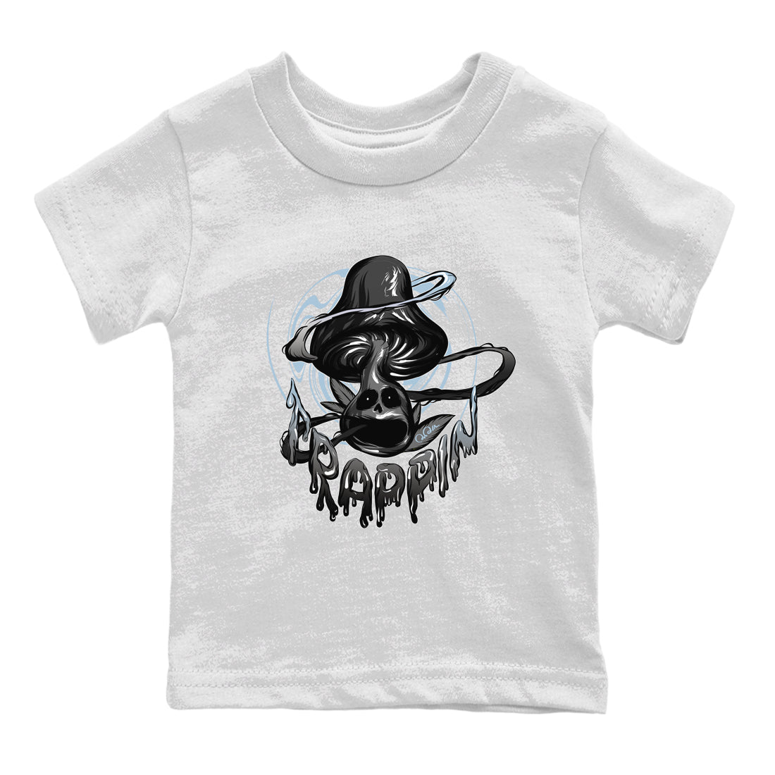 Air Jordan 7 Chambray Sneaker Match Tees Trippin Mushroom Streetwear Sneaker Shirt AJ7 Chambray Sneaker Release Tees Kids Shirts White 2