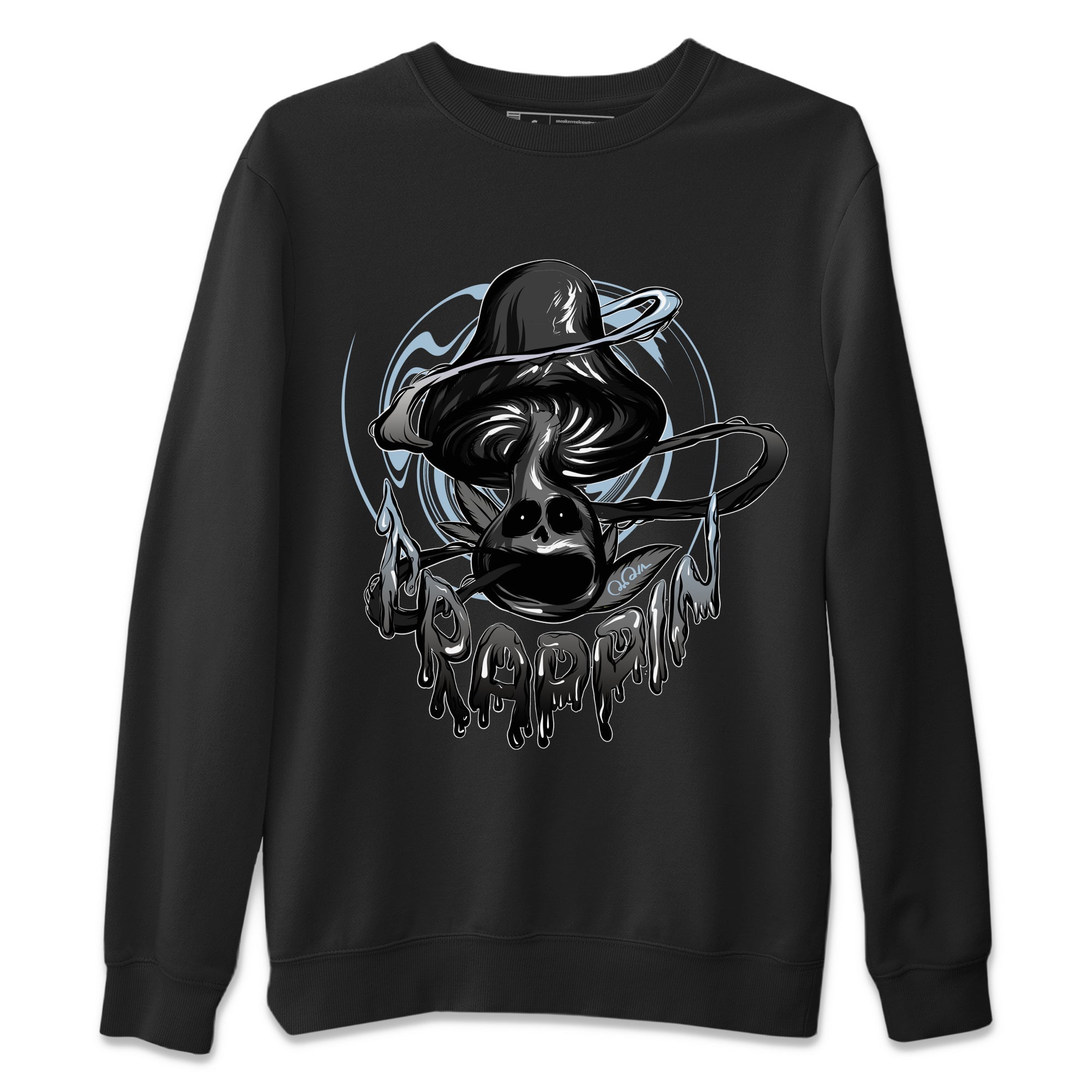 Air Jordan 7 Chambray Sneaker Match Tees Trippin Mushroom Streetwear Sneaker Shirt AJ7 Chambray Sneaker Release Tees Unisex Shirts Black 2