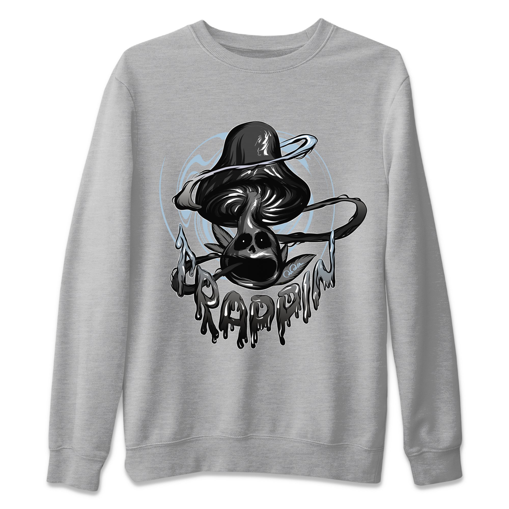 Air Jordan 7 Chambray Sneaker Match Tees Trippin Mushroom Streetwear Sneaker Shirt AJ7 Chambray Sneaker Release Tees Unisex Shirts Heather Grey 2