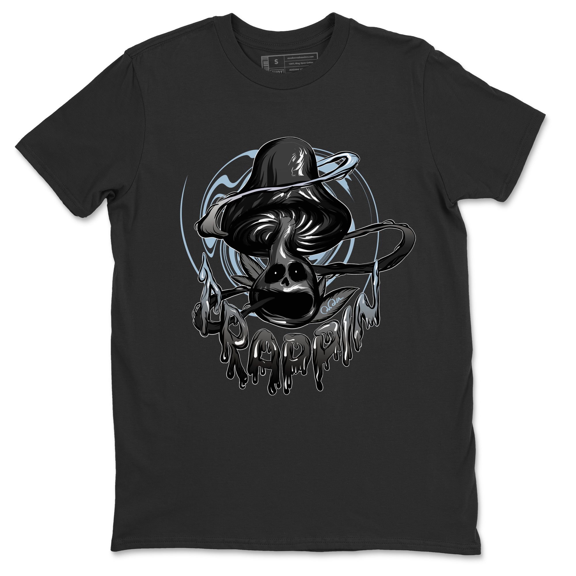 Air Jordan 7 Chambray Sneaker Match Tees Trippin Mushroom Streetwear Sneaker Shirt AJ7 Chambray Sneaker Release Tees Unisex Shirts Black 2