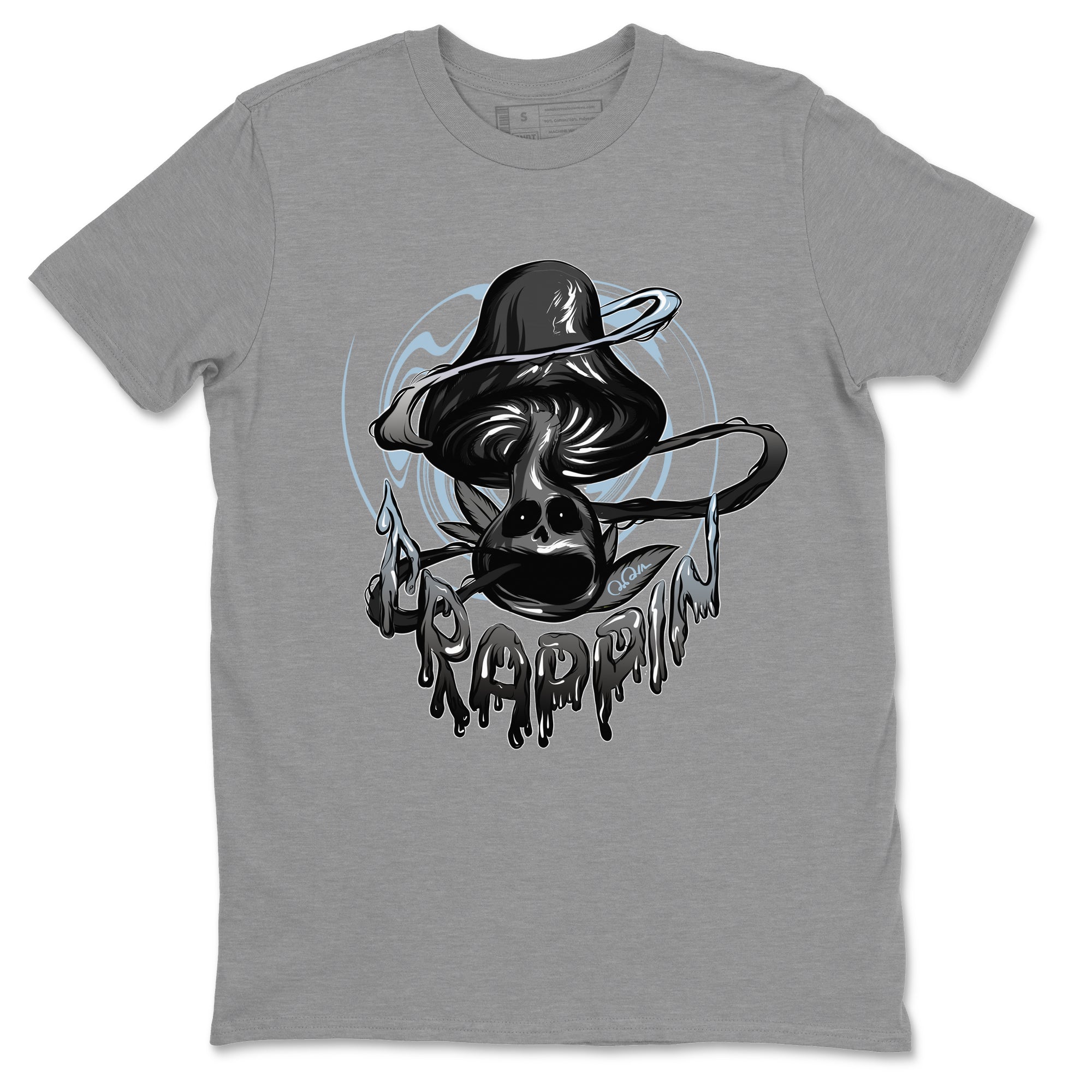 Air Jordan 7 Chambray Sneaker Match Tees Trippin Mushroom Streetwear Sneaker Shirt AJ7 Chambray Sneaker Release Tees Unisex Shirts Heather Grey 2