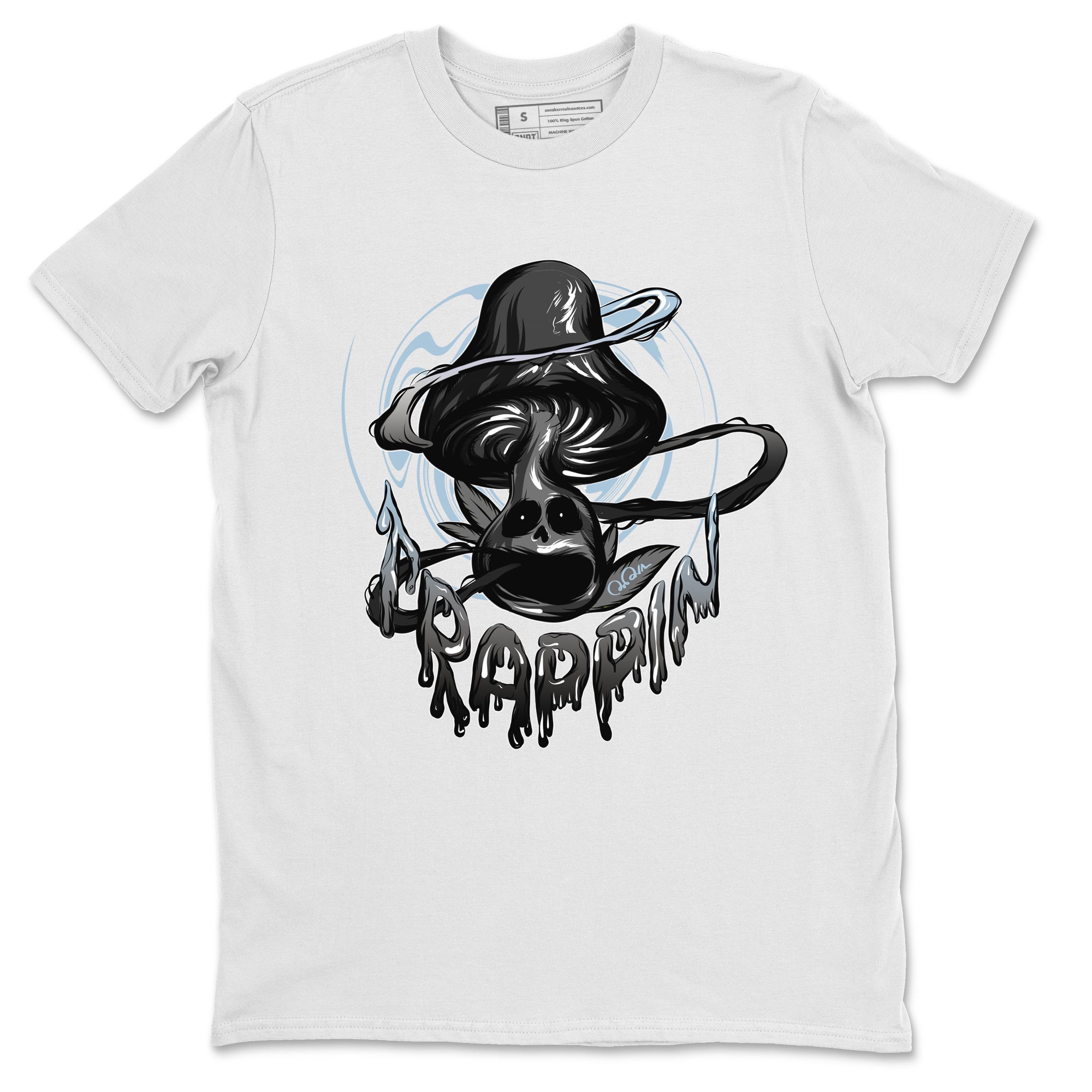 Air Jordan 7 Chambray Sneaker Match Tees Trippin Mushroom Streetwear Sneaker Shirt AJ7 Chambray Sneaker Release Tees Unisex Shirts White 2