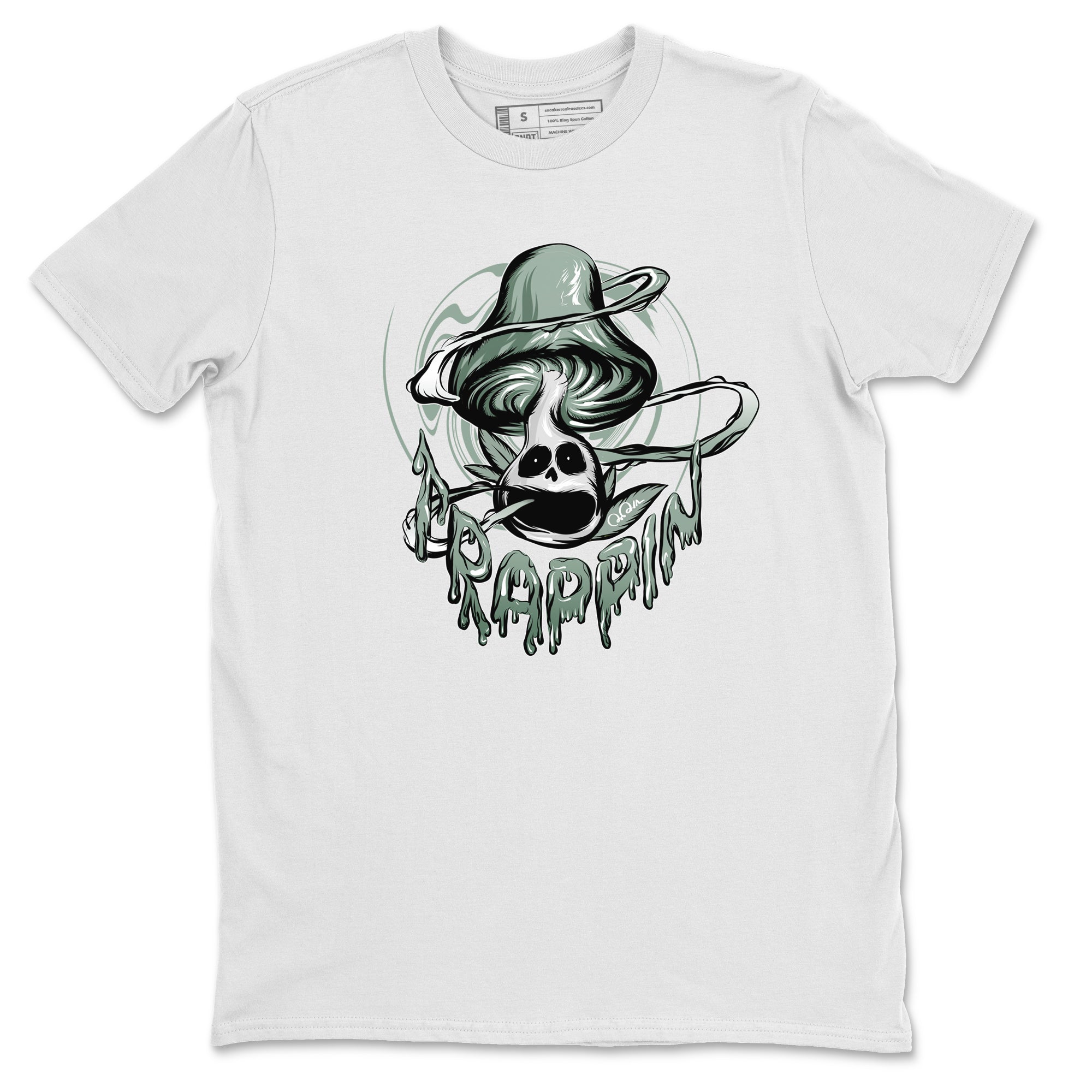 Dunk Mica Green Sneaker Match Tees Trippin Mushroom Streetwear Sneaker Shirt Dunk Low Mica Green Sneaker Release Tees Unisex Shirts White 2