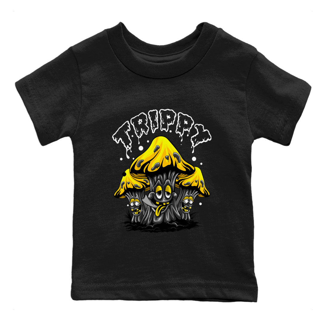 Air Jordan 4 Thunder Sneaker Match Tees Trippy Streetwear Sneaker Shirt Air Jordan 4 Retro Thunder Tee Kids Shirts Black 2