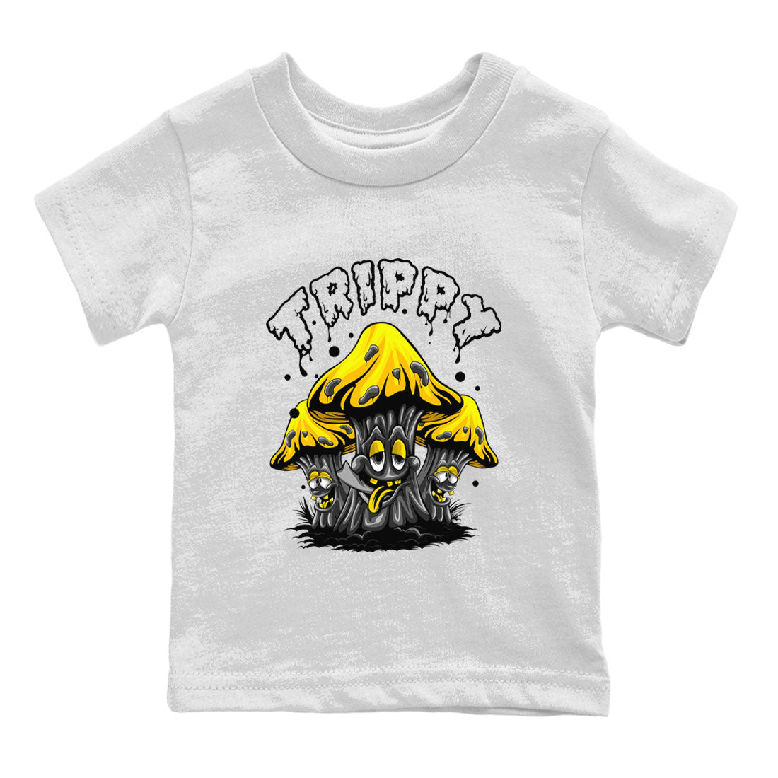 Air Jordan 4 Thunder Sneaker Match Tees Trippy Streetwear Sneaker Shirt Air Jordan 4 Retro Thunder Tee Kids Shirts White 2