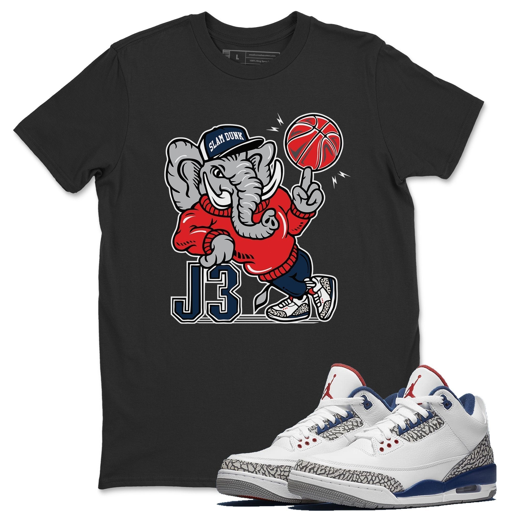 Jordan 3 True Blue Shirt To Match Jordans AJ3 Elephant Sneaker Tees Jordan 3 True Blue Drip Gear Zone Sneaker Matching Clothing Unisex Shirts