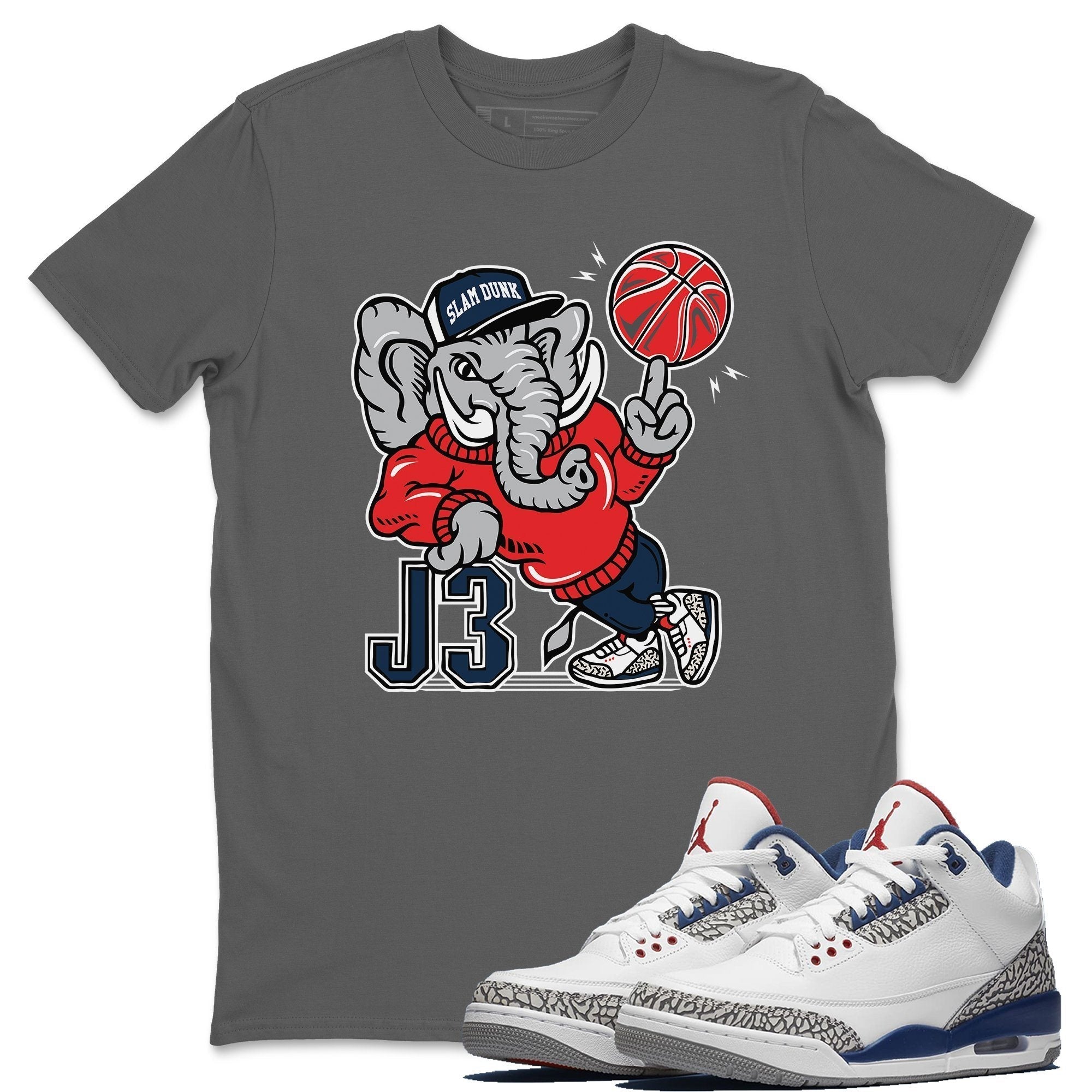 Jordan 3 True Blue Shirt To Match Jordans AJ3 Elephant Sneaker Tees Jordan 3 True Blue Drip Gear Zone Sneaker Matching Clothing Unisex Shirts