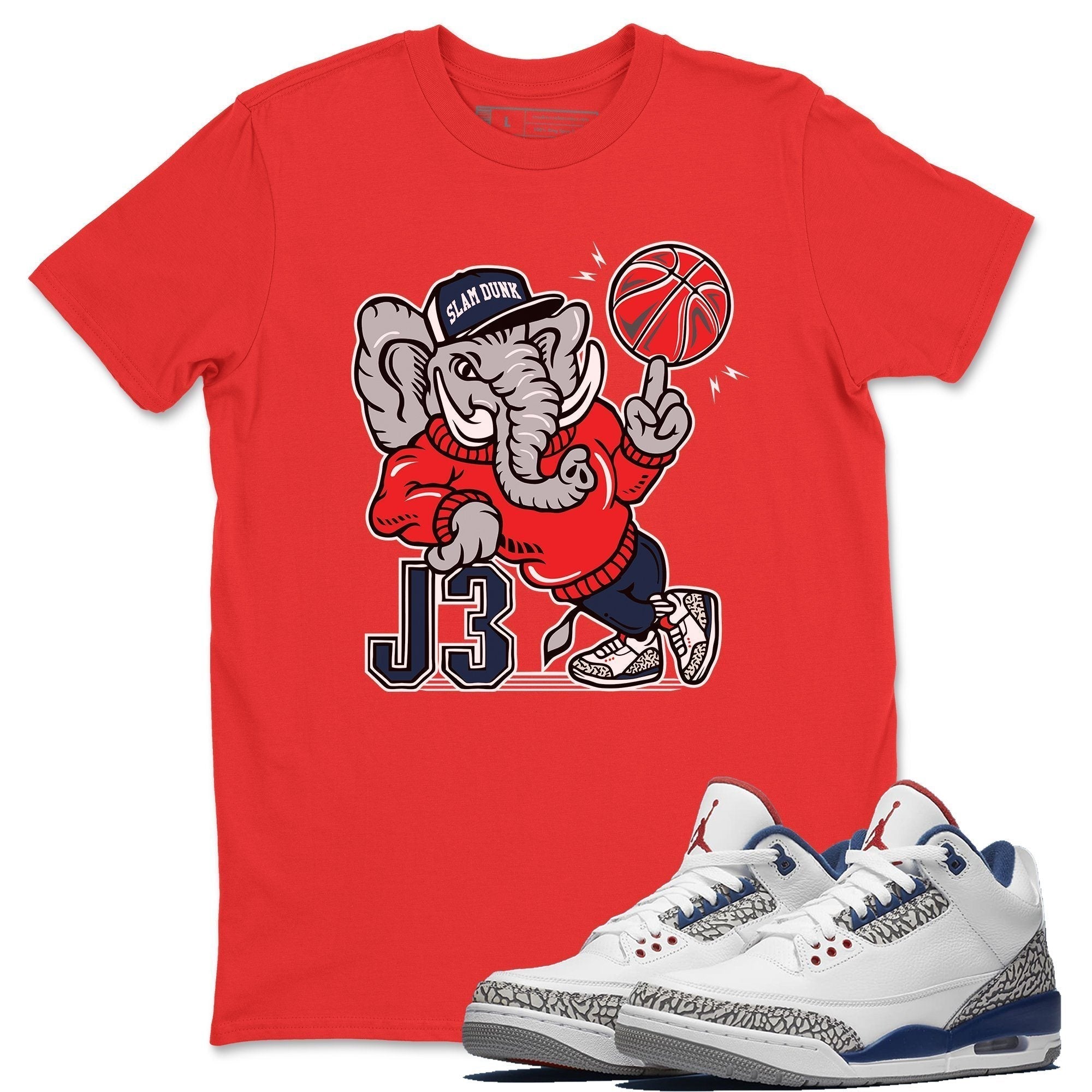 Jordan 3 True Blue Shirt To Match Jordans AJ3 Elephant Sneaker Tees Jordan 3 True Blue Drip Gear Zone Sneaker Matching Clothing Unisex Shirts