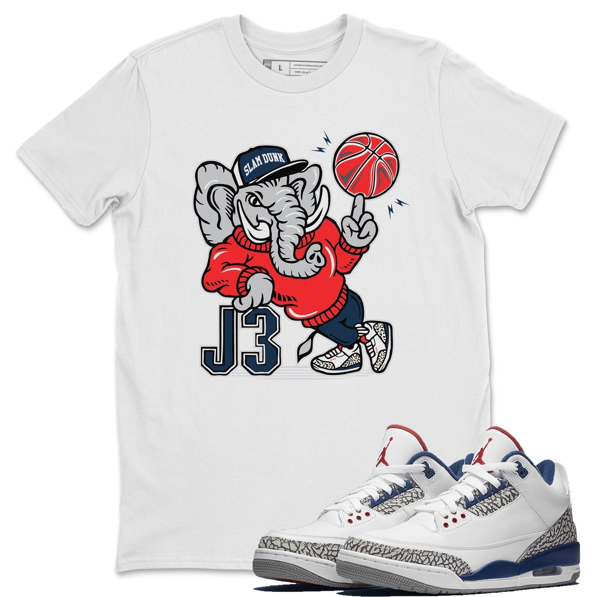 Jordan 3 True Blue Shirt To Match Jordans AJ3 Elephant Sneaker Tees Jordan 3 True Blue Drip Gear Zone Sneaker Matching Clothing Unisex Shirts