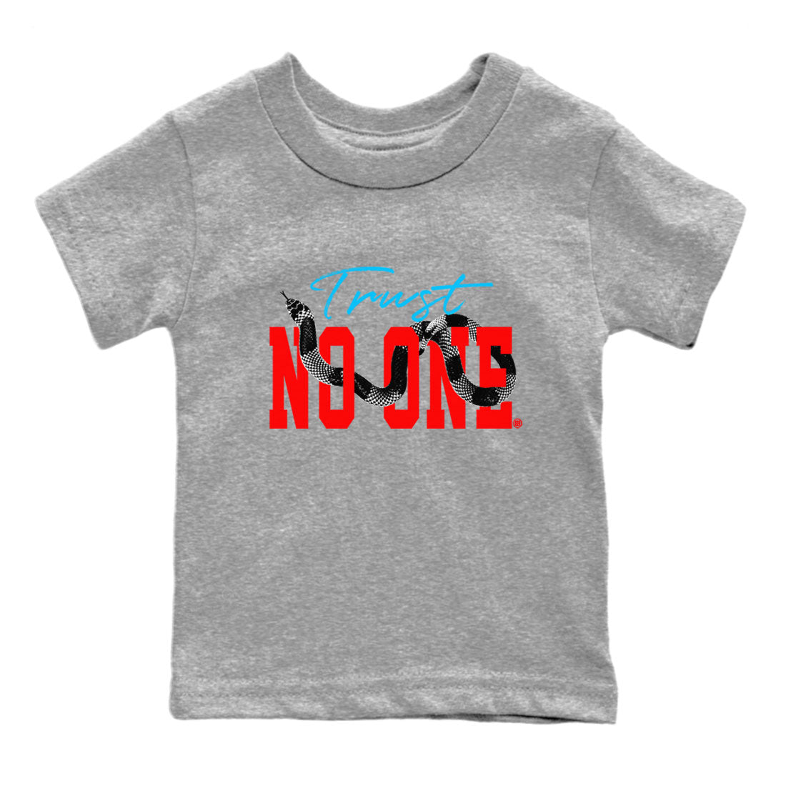Jordan 1 Low UNC to Chicago shirt to match jordans Trust No One Streetwear Sneaker Shirt Air Jordan 1 UNC to Chicago Drip Gear Zone Sneaker Matching Clothing Baby Toddler Heather Grey 2 T-Shirt