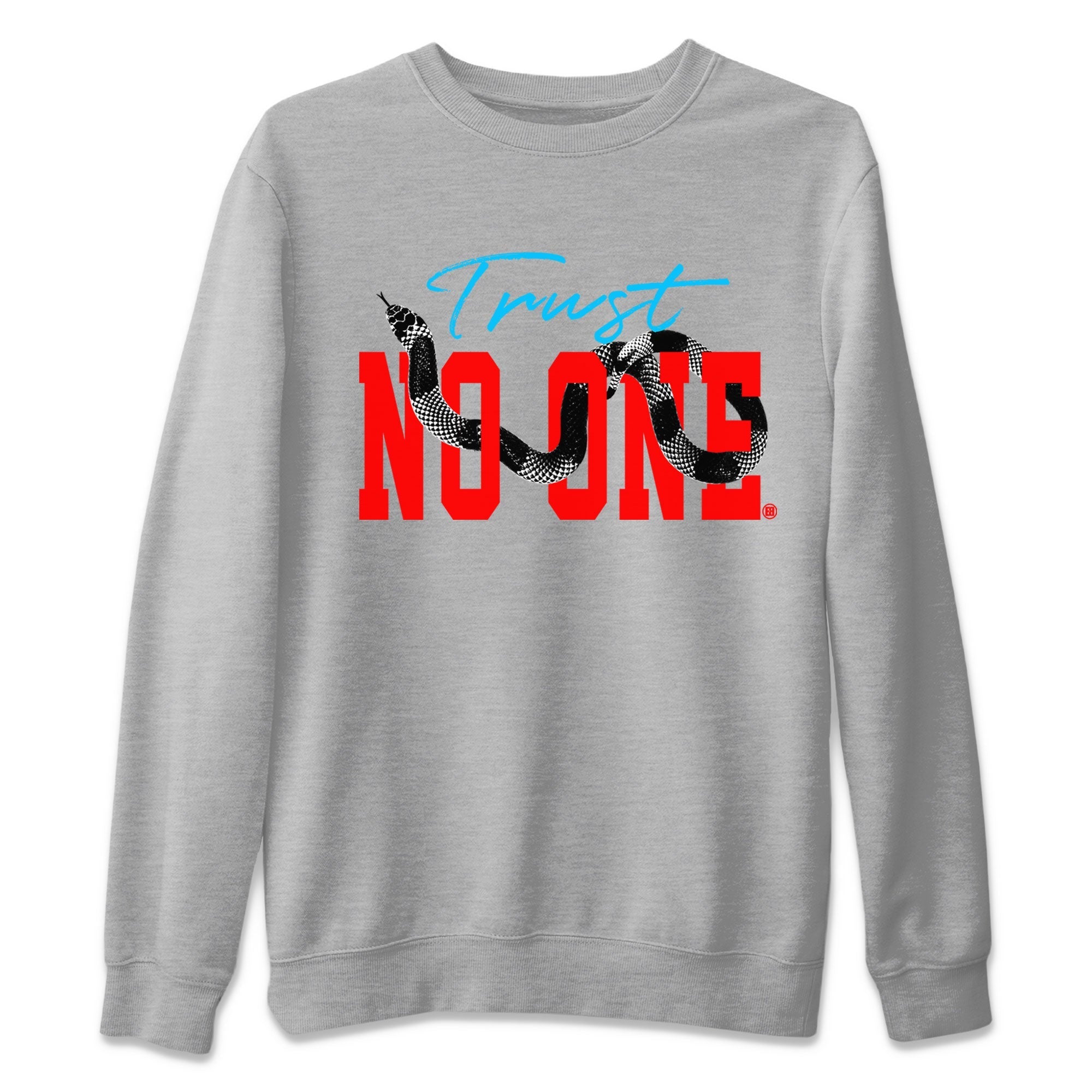 Jordan 1 Low UNC to Chicago shirt to match jordans Trust No One Streetwear Sneaker Shirt Air Jordan 1 UNC to Chicago Drip Gear Zone Sneaker Matching Clothing Unisex Heather Grey 2 T-Shirt