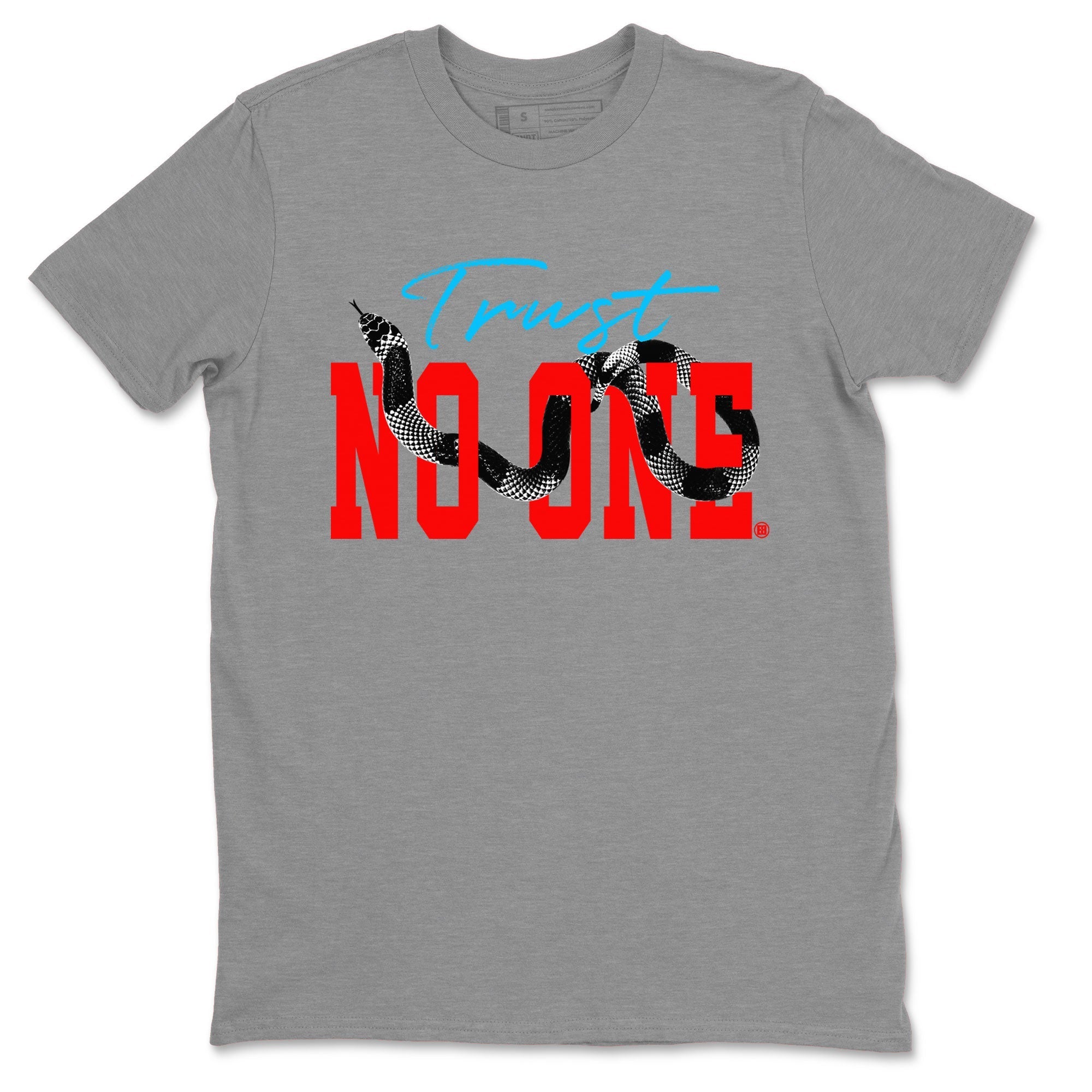 Jordan 1 Low UNC to Chicago shirt to match jordans Trust No One Streetwear Sneaker Shirt Air Jordan 1 UNC to Chicago Drip Gear Zone Sneaker Matching Clothing Unisex Heather Grey 2 T-Shirt