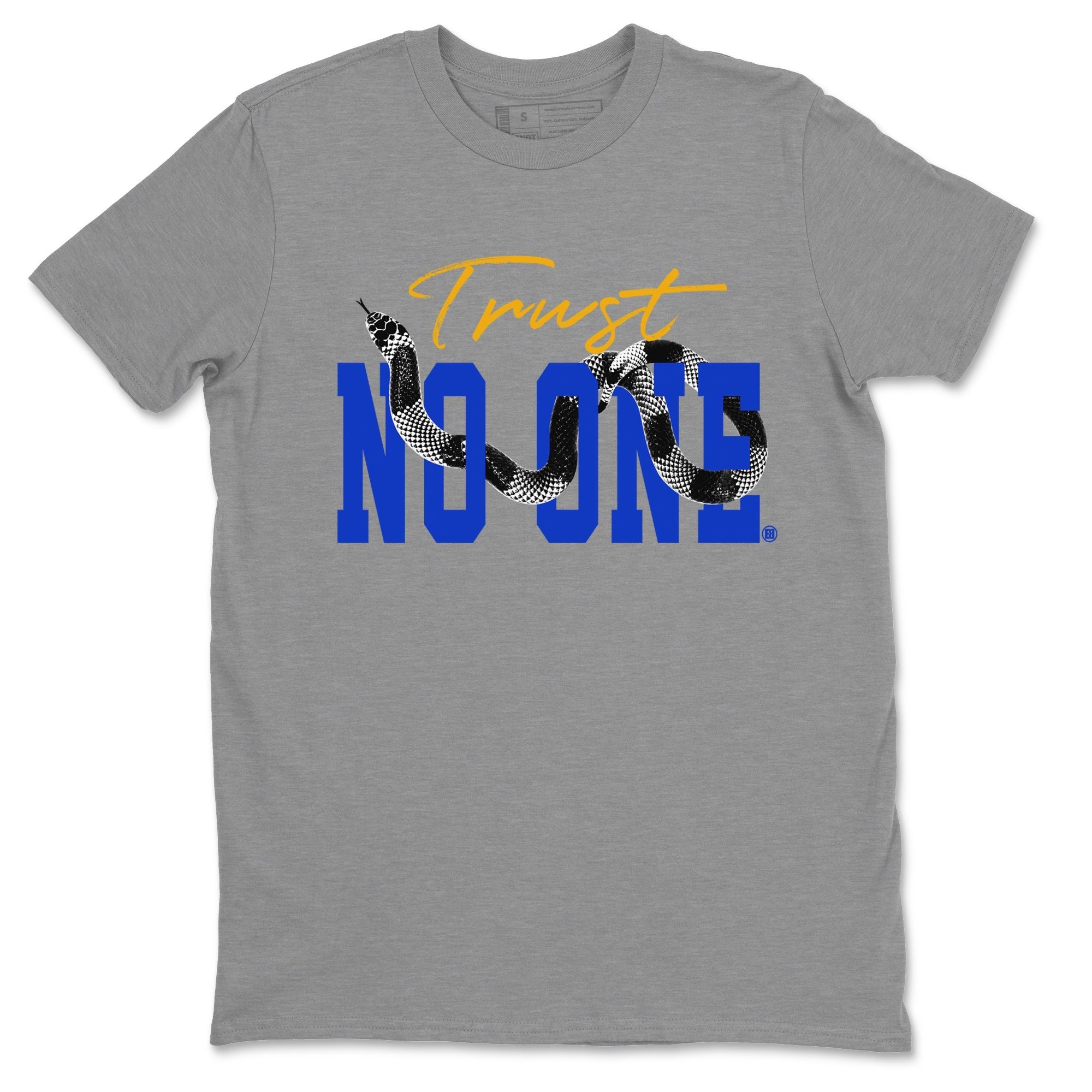 Air Jordan 14 Laney Sneaker Match Tees Trust No One Streetwear Sneaker Shirt Jordan 14 Laney Sneaker Release Tees Unisex Shirts Heather Grey 2