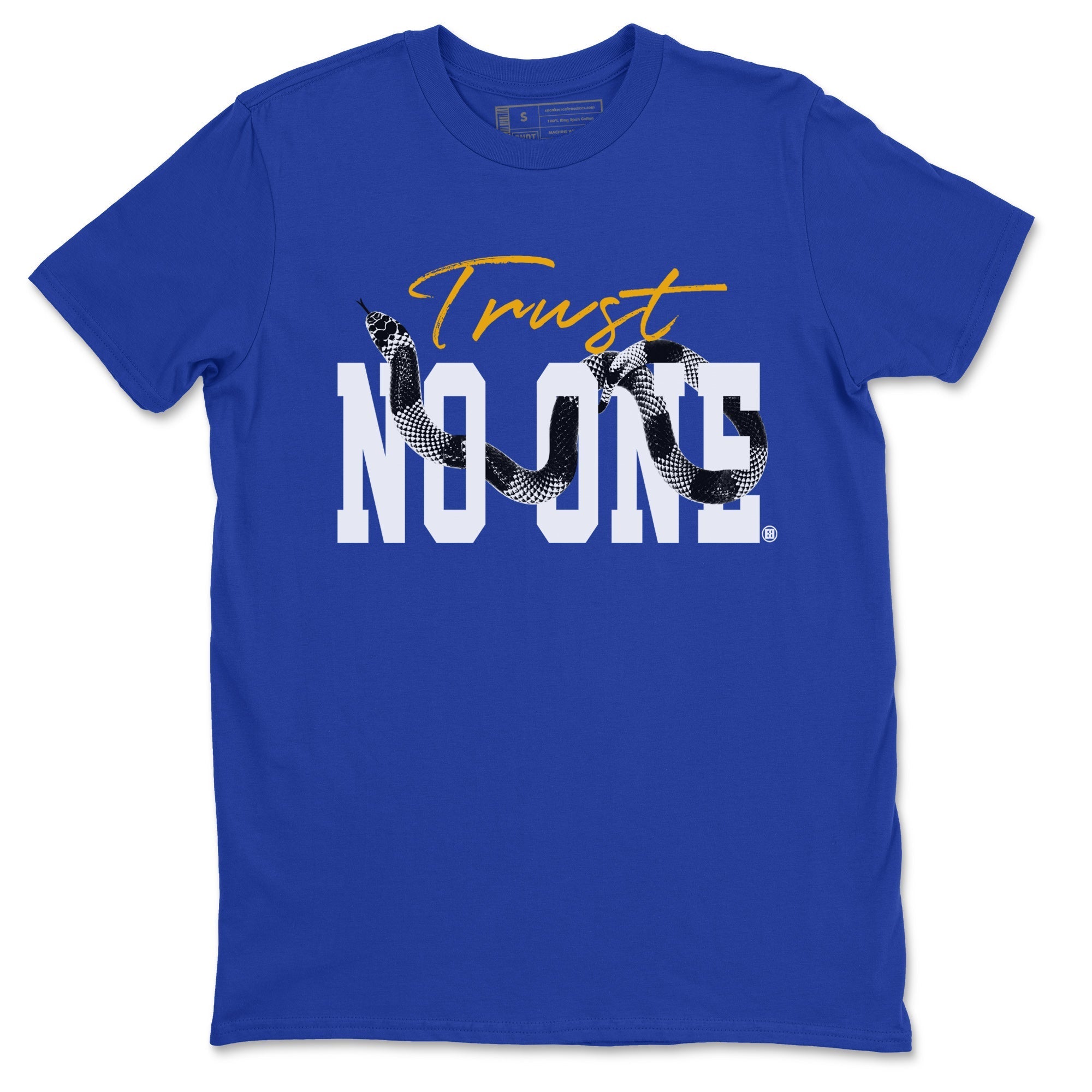 Air Jordan 14 Laney Sneaker Match Tees Trust No One Streetwear Sneaker Shirt Jordan 14 Laney Sneaker Release Tees Unisex Shirts Royal Blue 2