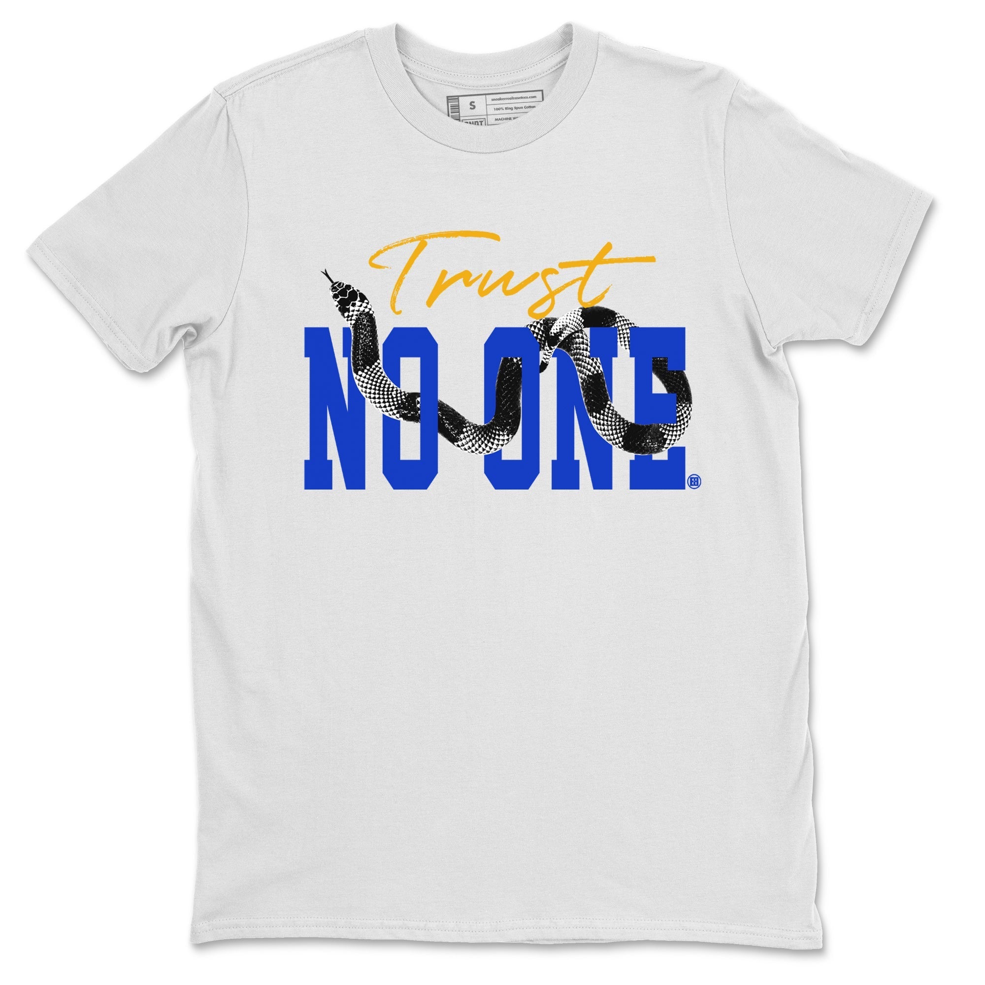 Air Jordan 14 Laney Sneaker Match Tees Trust No One Streetwear Sneaker Shirt Jordan 14 Laney Sneaker Release Tees Unisex Shirts White 2