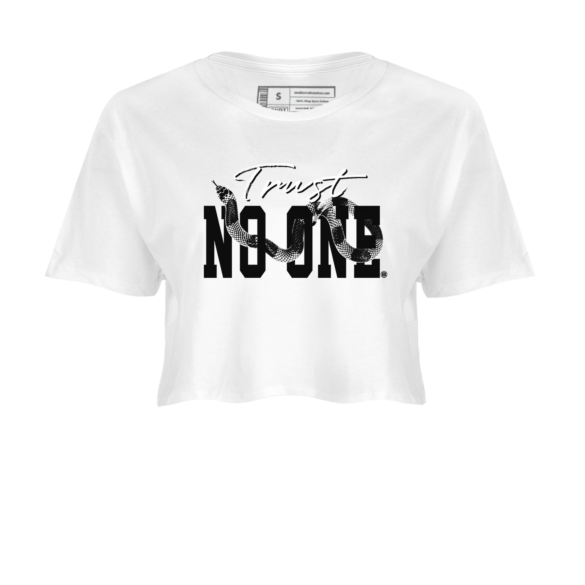 14s Panda shirt to match jordans Trust No One sneaker match tee Air Jordan 14 Panda AJ14 Black White Drip Gear Zone White 2 women's crop tee