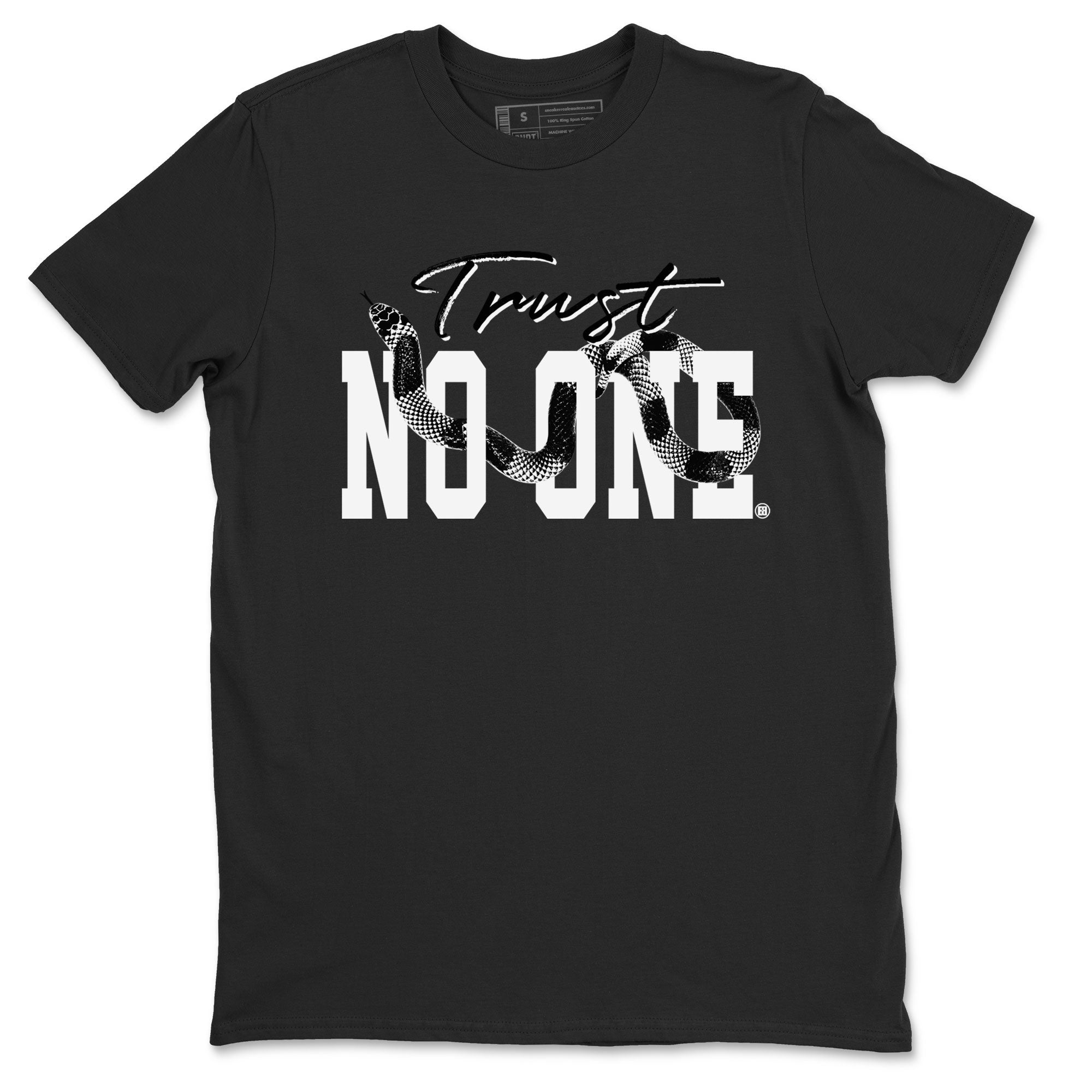 14s Panda shirt to match jordans Trust No One sneaker match tee Air Jordan 14 Panda AJ14 Black White Drip Gear Zone unisex cotton Black 2 crew neck shirt