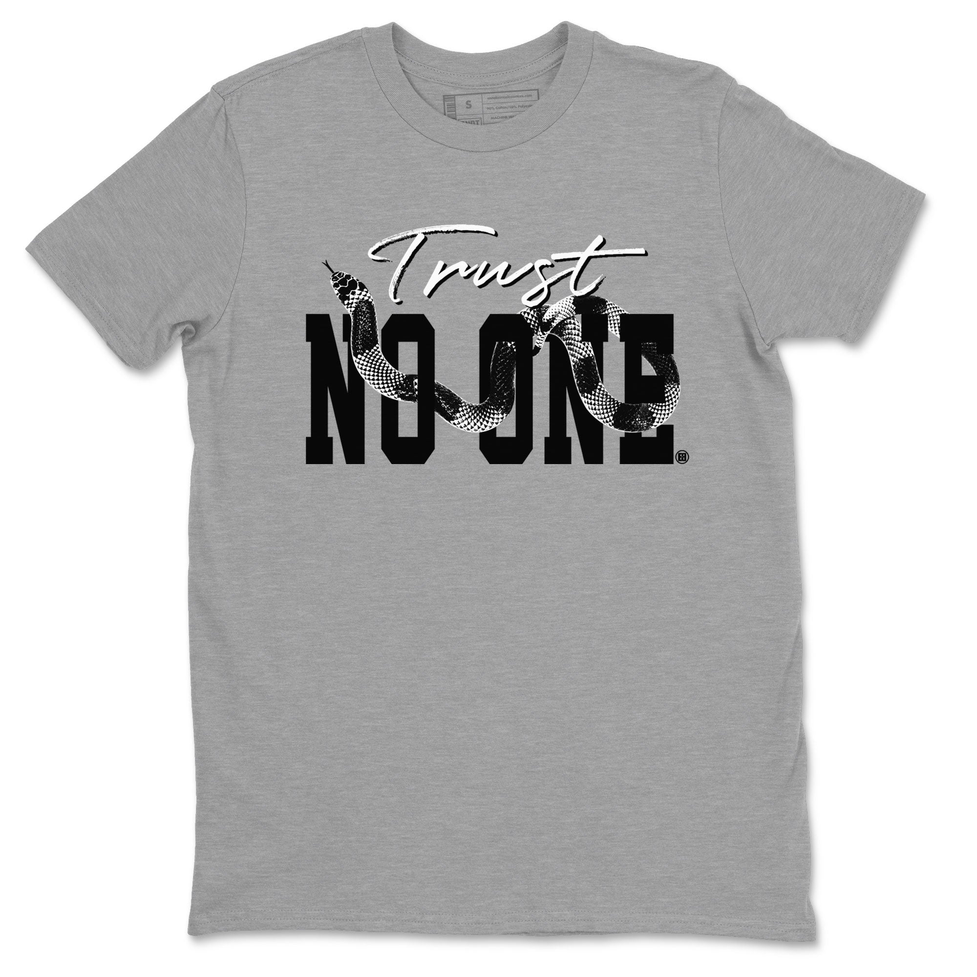 14s Panda shirt to match jordans Trust No One sneaker match tee Air Jordan 14 Panda AJ14 Black White Drip Gear Zone unisex cotton Heather Grey 2 crew neck shirt