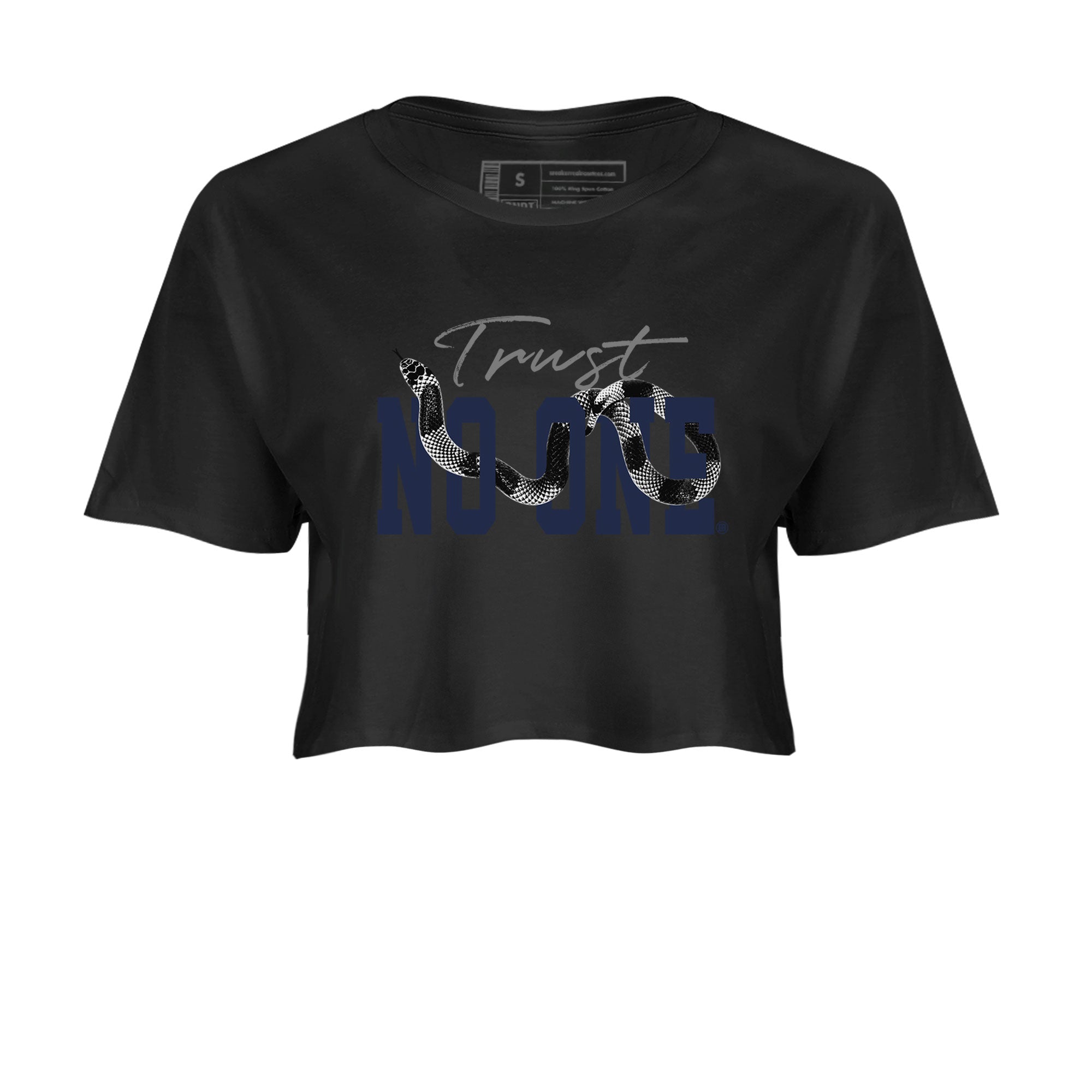 Air Jordan 5 Retro Georgetown shirt to match jordans Trust No One Streetwear Sneaker Shirt Air Jordan 5 Georgetown Drip Gear Zone Sneaker Matching Clothing Black 2 Crop T-Shirt