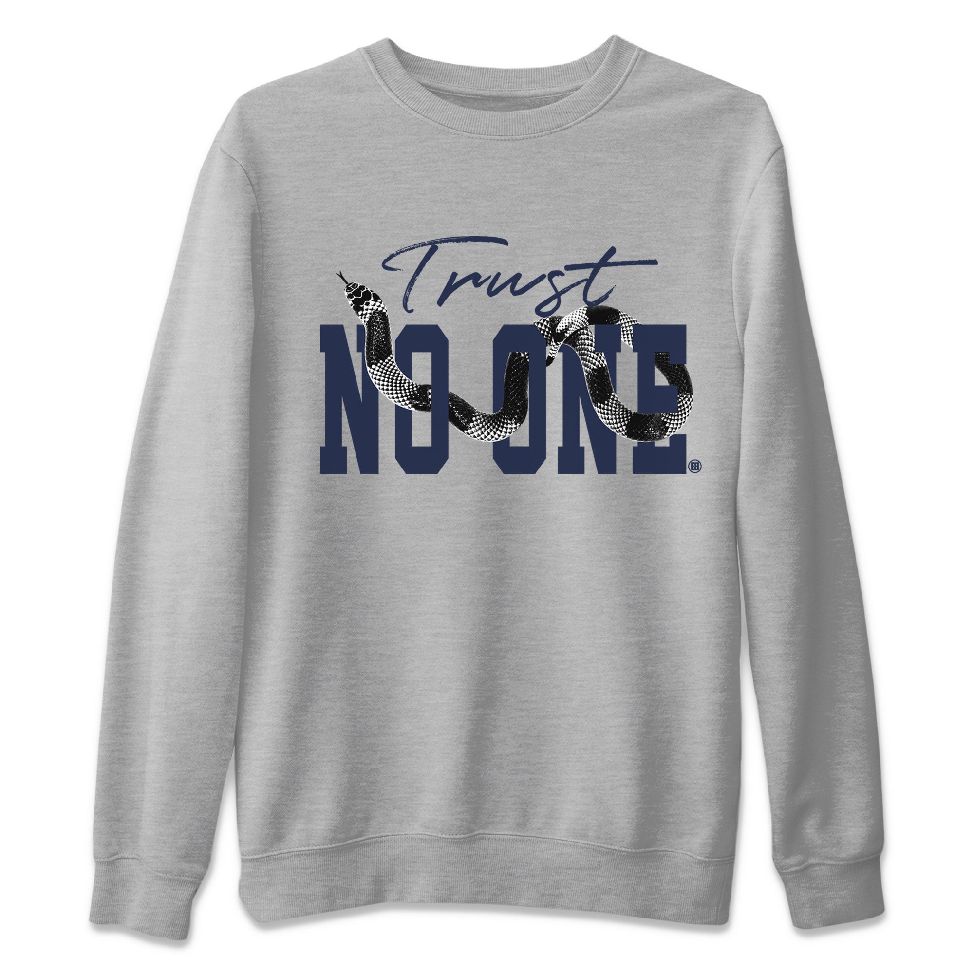 Air Jordan 5 Retro Georgetown shirt to match jordans Trust No One Streetwear Sneaker Shirt Air Jordan 5 Georgetown Drip Gear Zone Sneaker Matching Clothing Unisex Heather Grey 2 T-Shirt