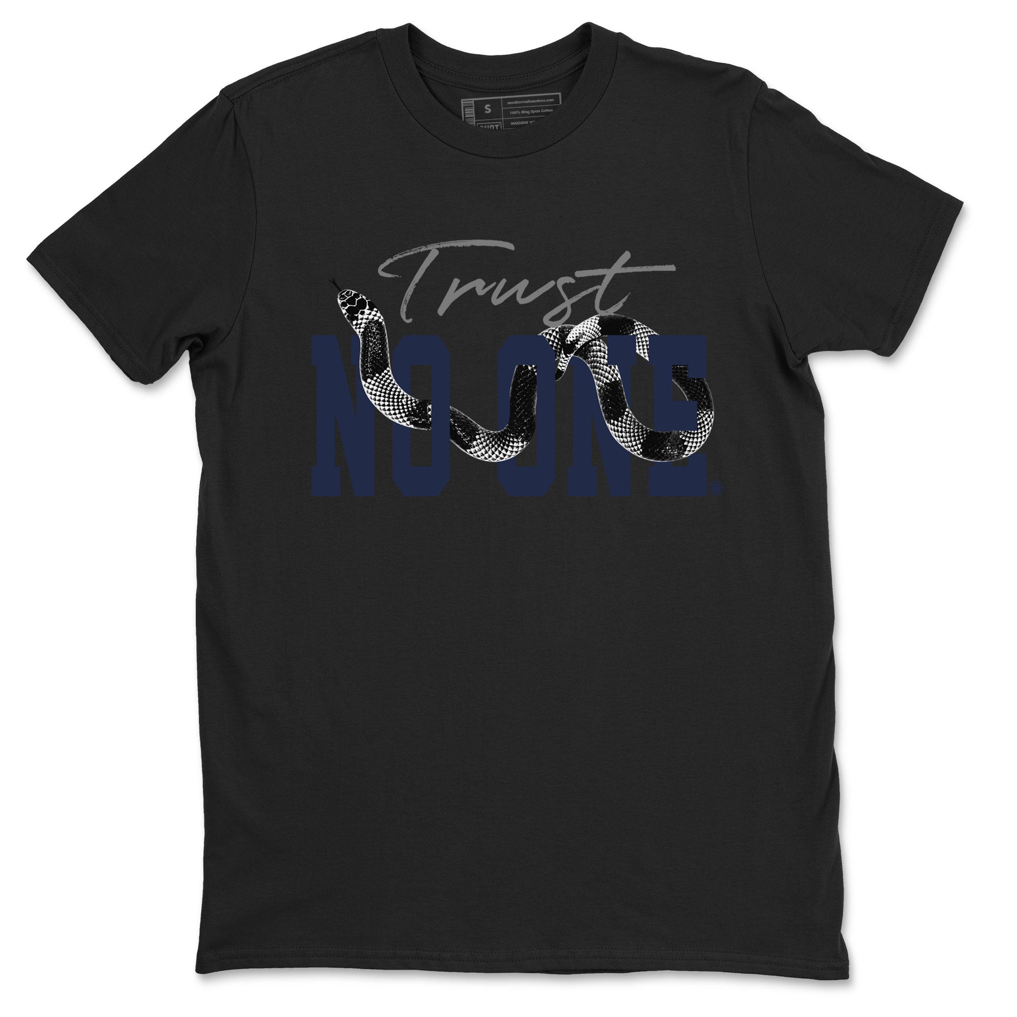 Air Jordan 5 Retro Georgetown shirt to match jordans Trust No One Streetwear Sneaker Shirt Air Jordan 5 Georgetown Drip Gear Zone Sneaker Matching Clothing Unisex Black 2 T-Shirt