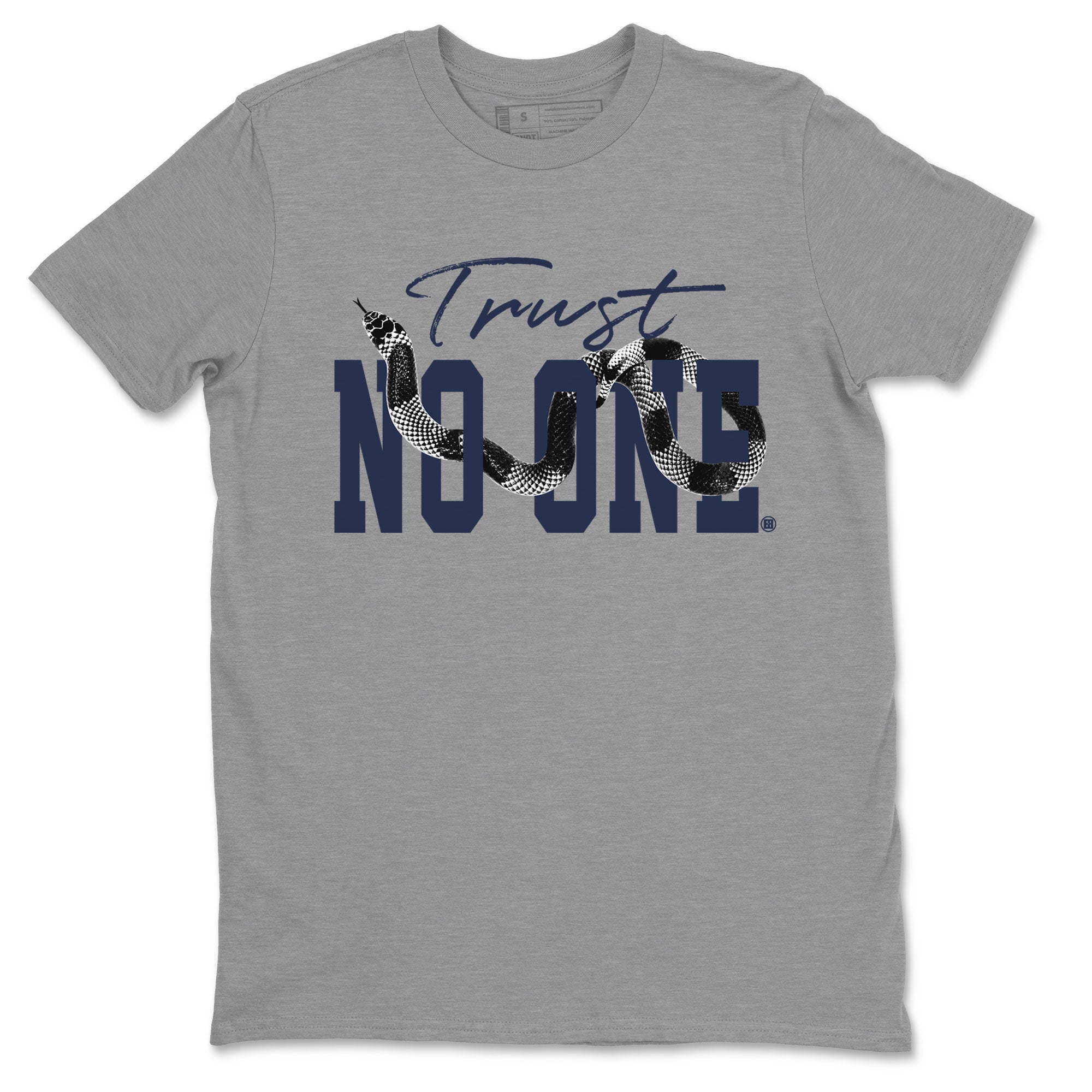 Air Jordan 5 Retro Georgetown shirt to match jordans Trust No One Streetwear Sneaker Shirt Air Jordan 5 Georgetown Drip Gear Zone Sneaker Matching Clothing Unisex Heather Grey 2 T-Shirt
