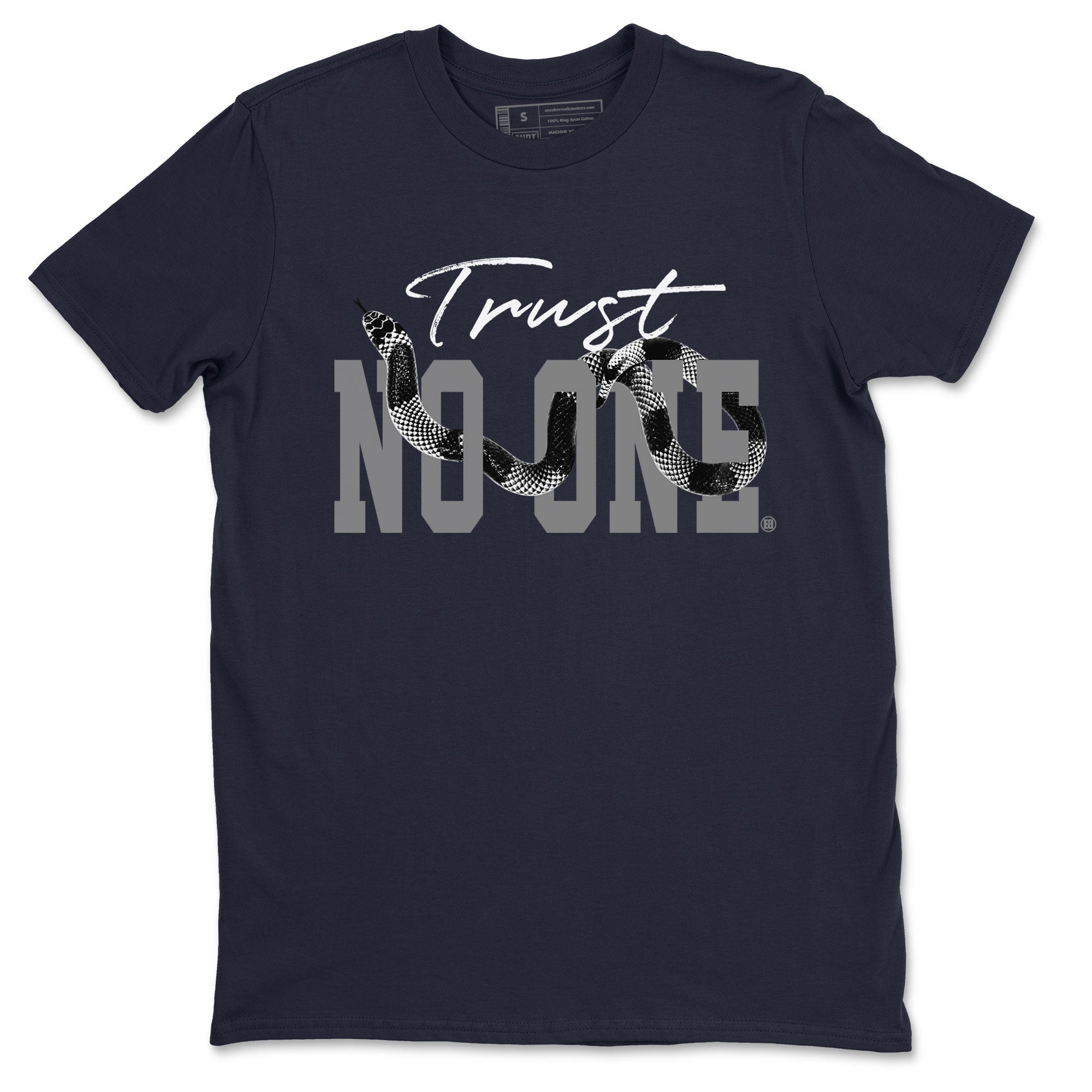 Air Jordan 5 Retro Georgetown shirt to match jordans Trust No One Streetwear Sneaker Shirt Air Jordan 5 Georgetown Drip Gear Zone Sneaker Matching Clothing Unisex Navy 2 T-Shirt
