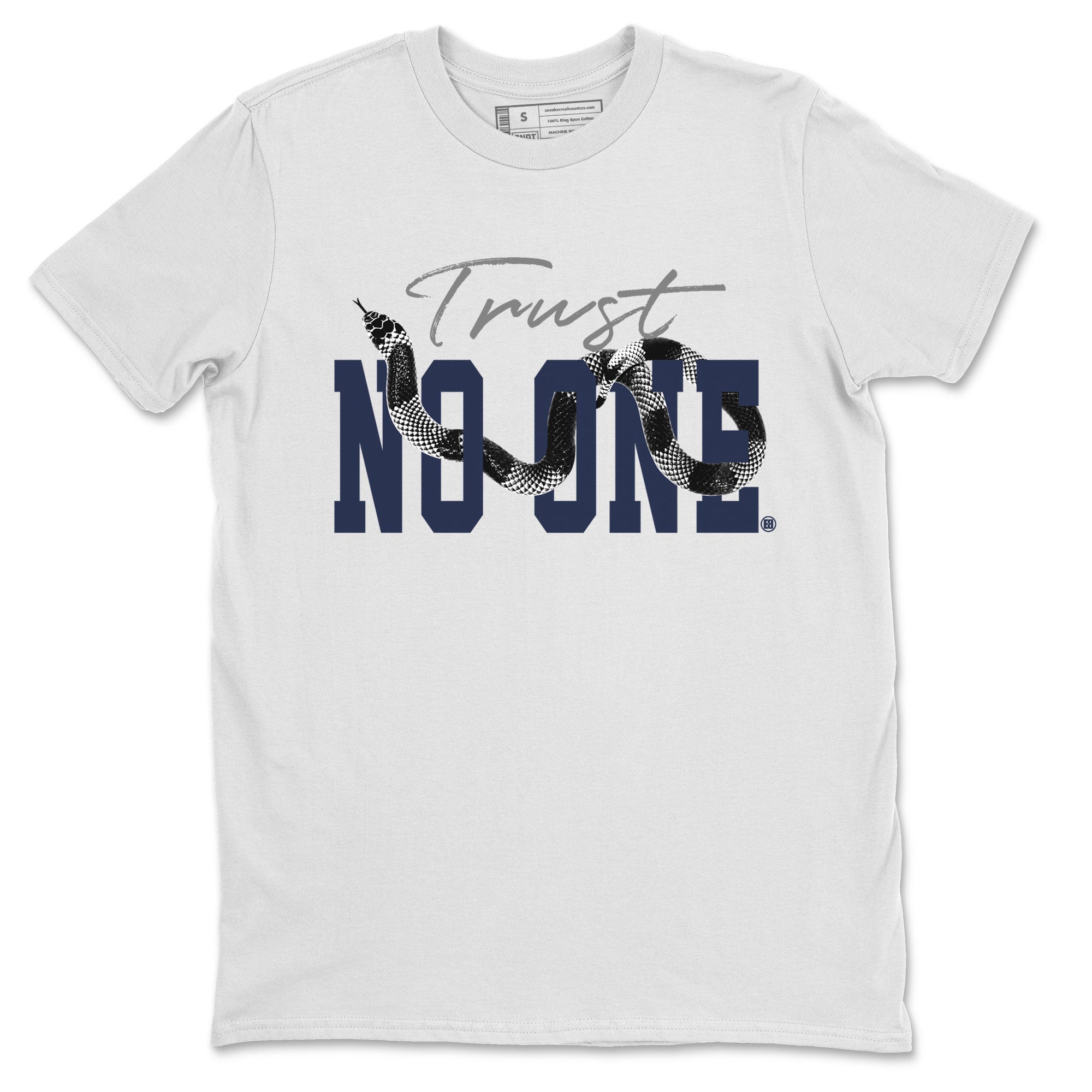Air Jordan 5 Retro Georgetown shirt to match jordans Trust No One Streetwear Sneaker Shirt Air Jordan 5 Georgetown Drip Gear Zone Sneaker Matching Clothing Unisex White 2 T-Shirt