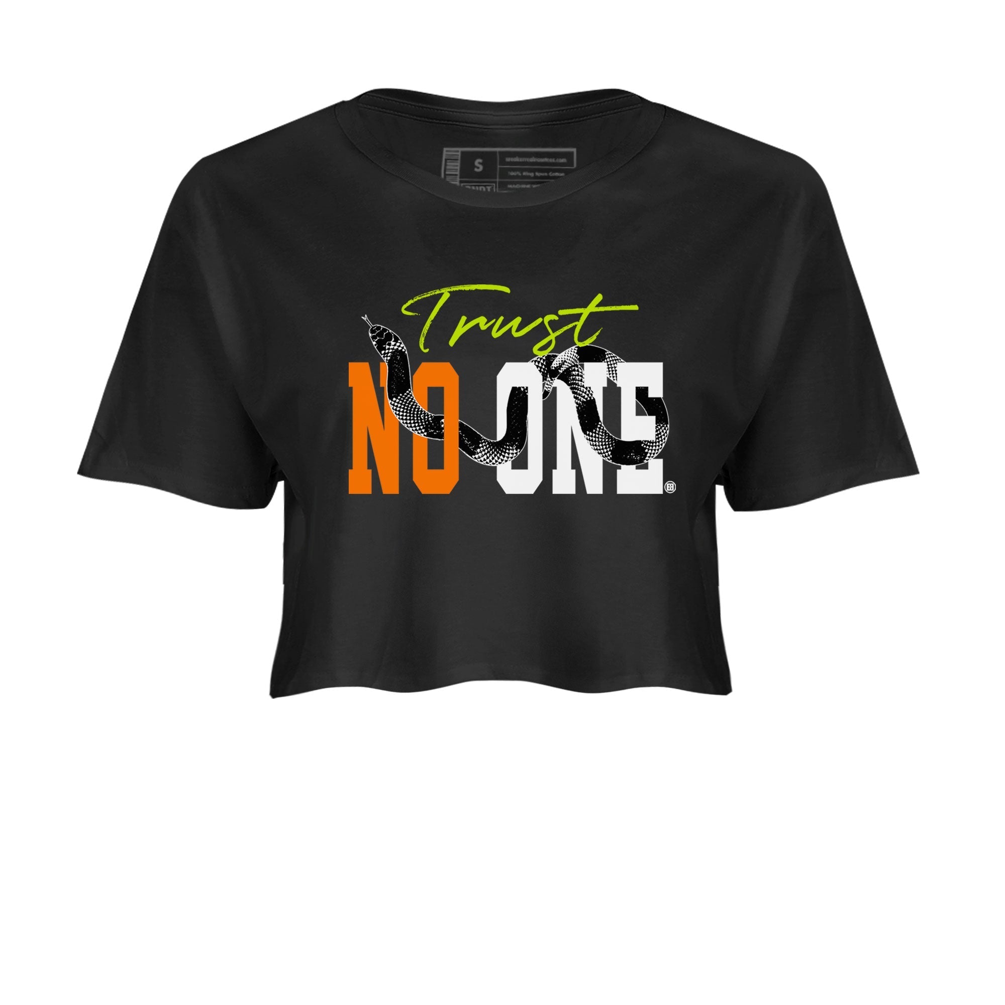 Dunk Halloween shirt to match jordans Trust No One sneaker tees Special Halloween Costume Dunk Mid Halloween Drip Gear Zone Black 2 Crop T-Shirt