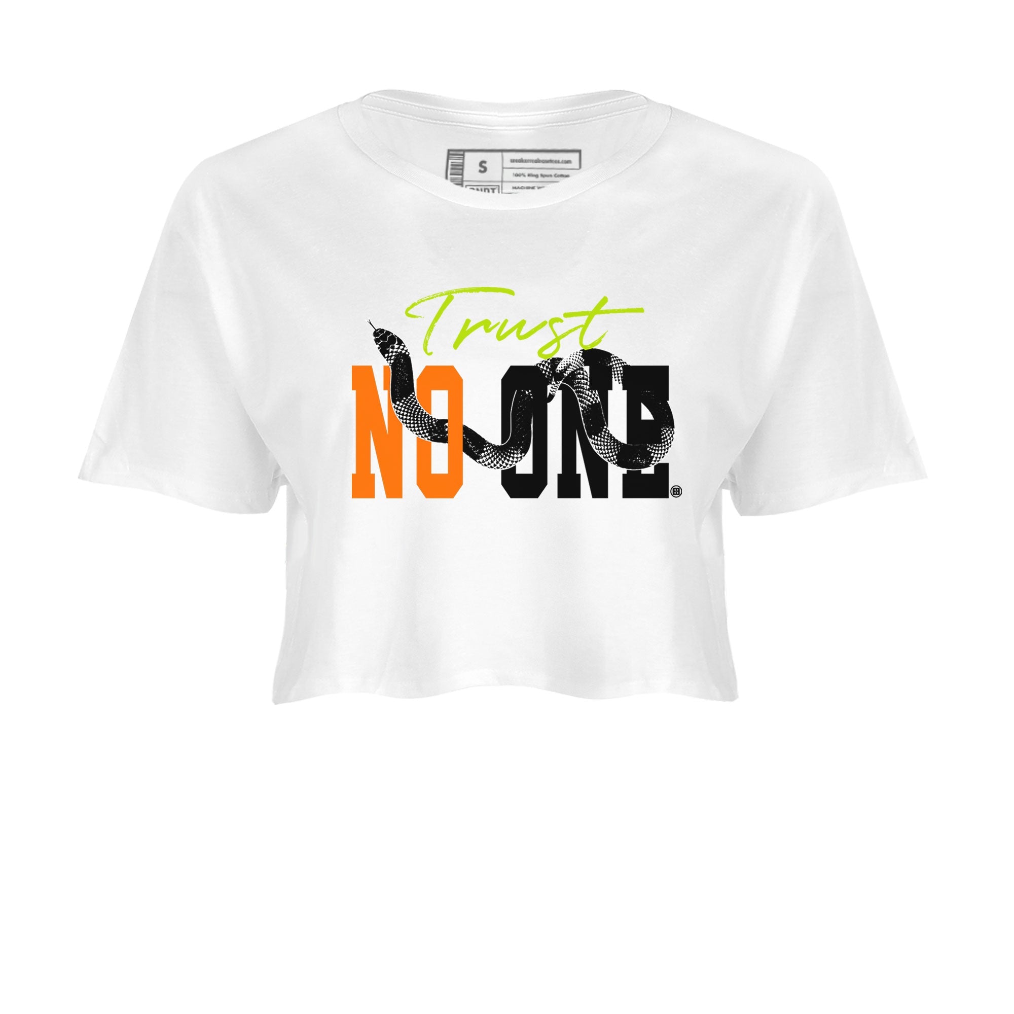 Dunk Halloween shirt to match jordans Trust No One sneaker tees Special Halloween Costume Dunk Mid Halloween Drip Gear Zone White 2 Crop T-Shirt