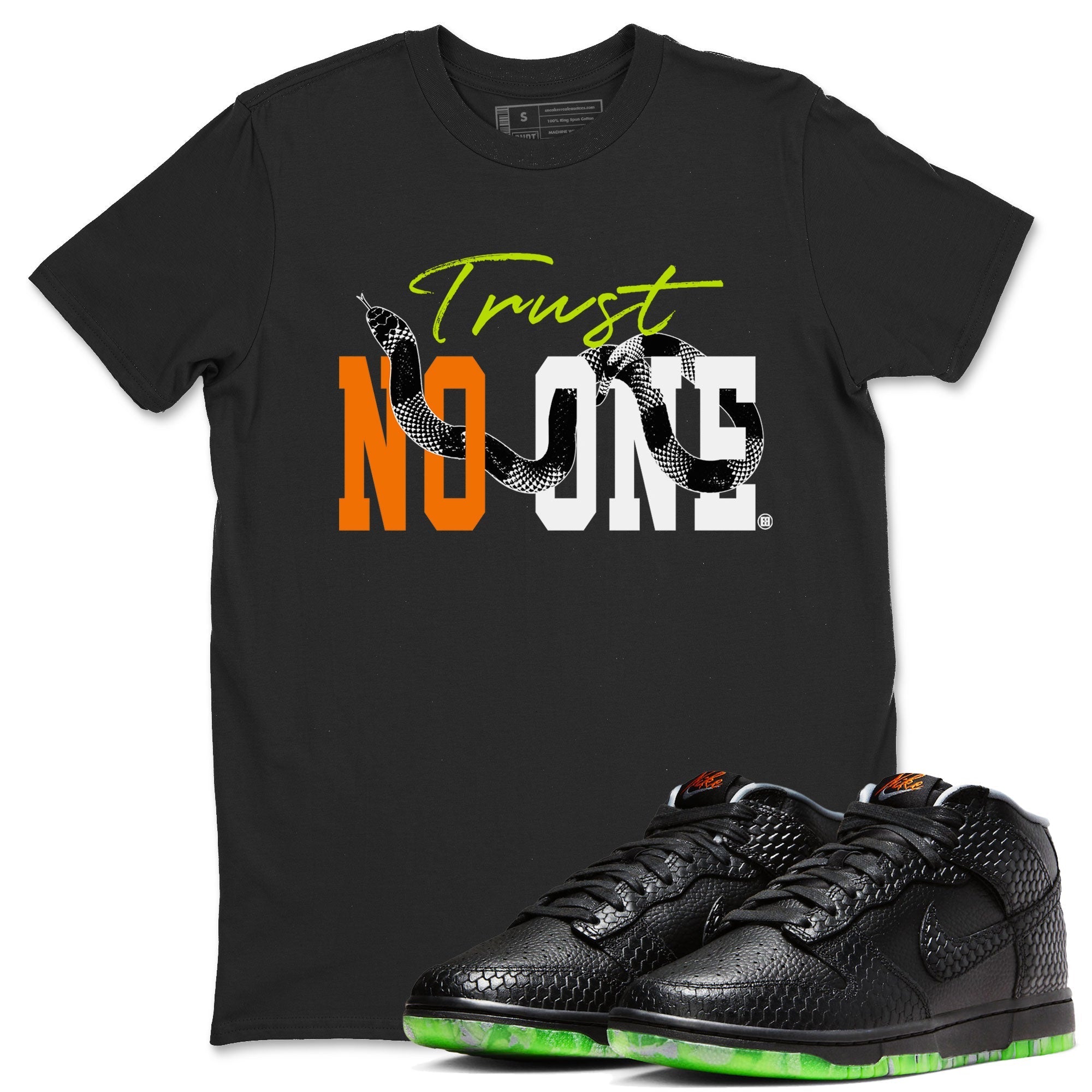 Dunk Halloween shirt to match jordans Trust No One sneaker tees Special Halloween Costume Dunk Mid Halloween Drip Gear Zone Unisex Crew Neck Tee Black 1 T-Shirt