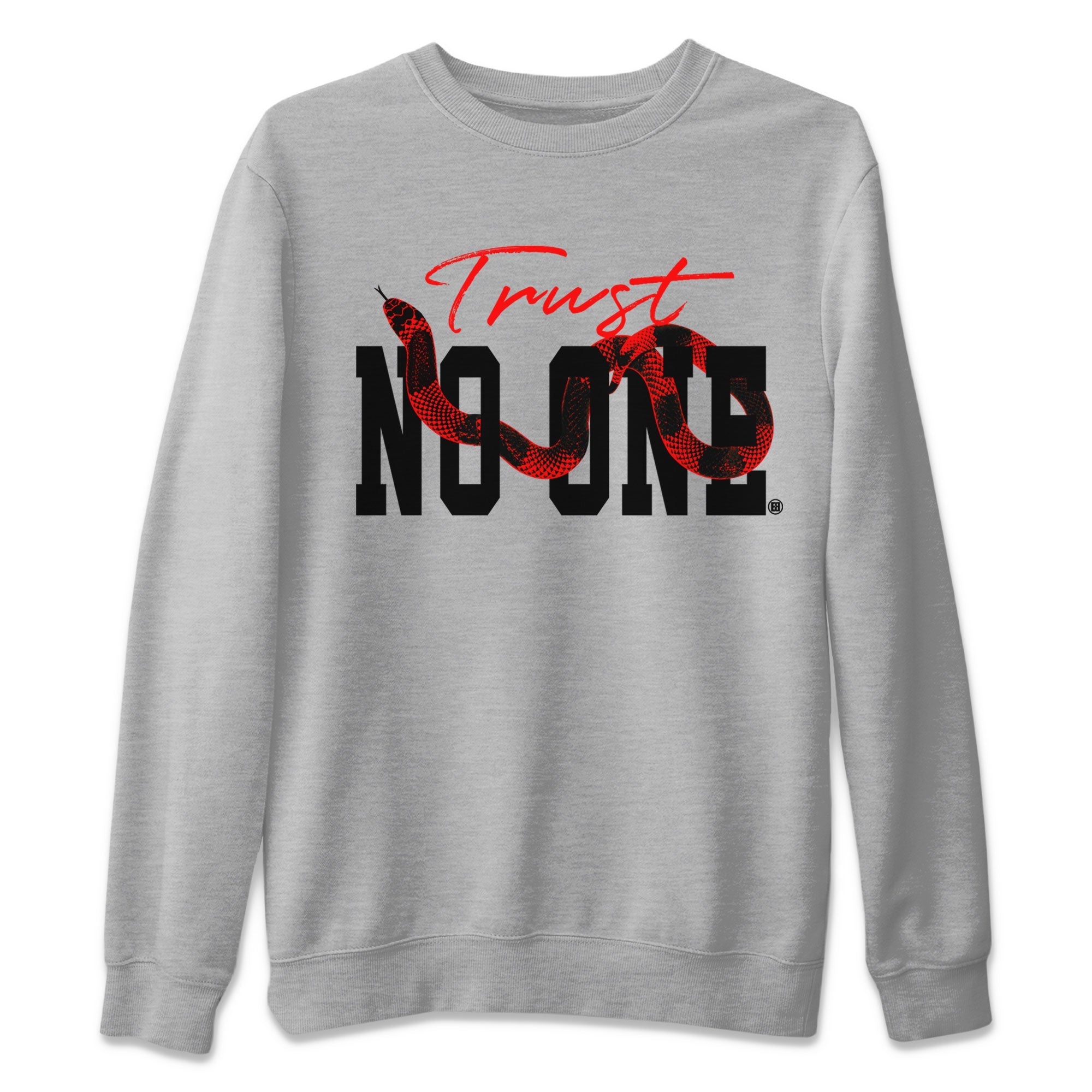 Adidas Yeezy Boost 350 V2 Bred shirt to match jordans Trust No One Streetwear Sneaker Shirt Yeezy 350 Bred Drip Gear Zone Sneaker Matching Clothing Unisex Heather Grey 2 T-Shirt