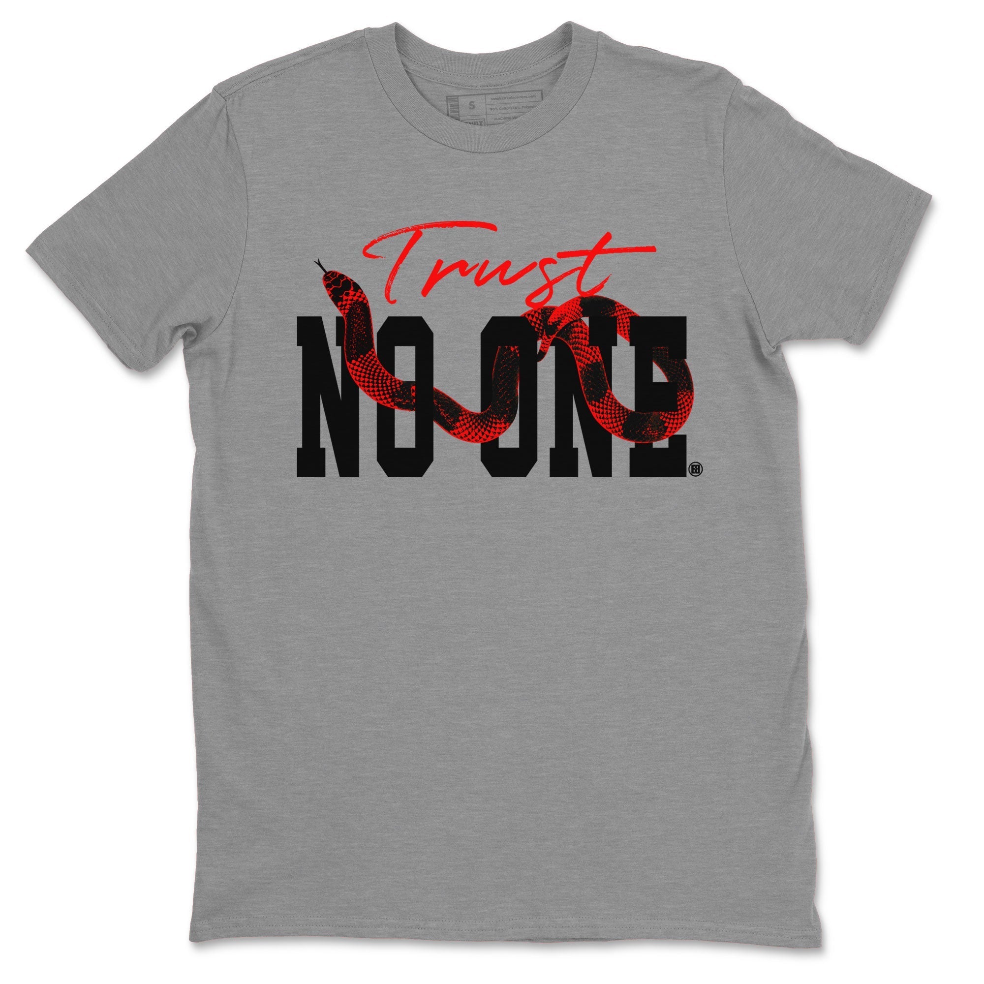 Adidas Yeezy Boost 350 V2 Bred shirt to match jordans Trust No One Streetwear Sneaker Shirt Yeezy 350 Bred Drip Gear Zone Sneaker Matching Clothing Unisex Heather Grey 2 T-Shirt