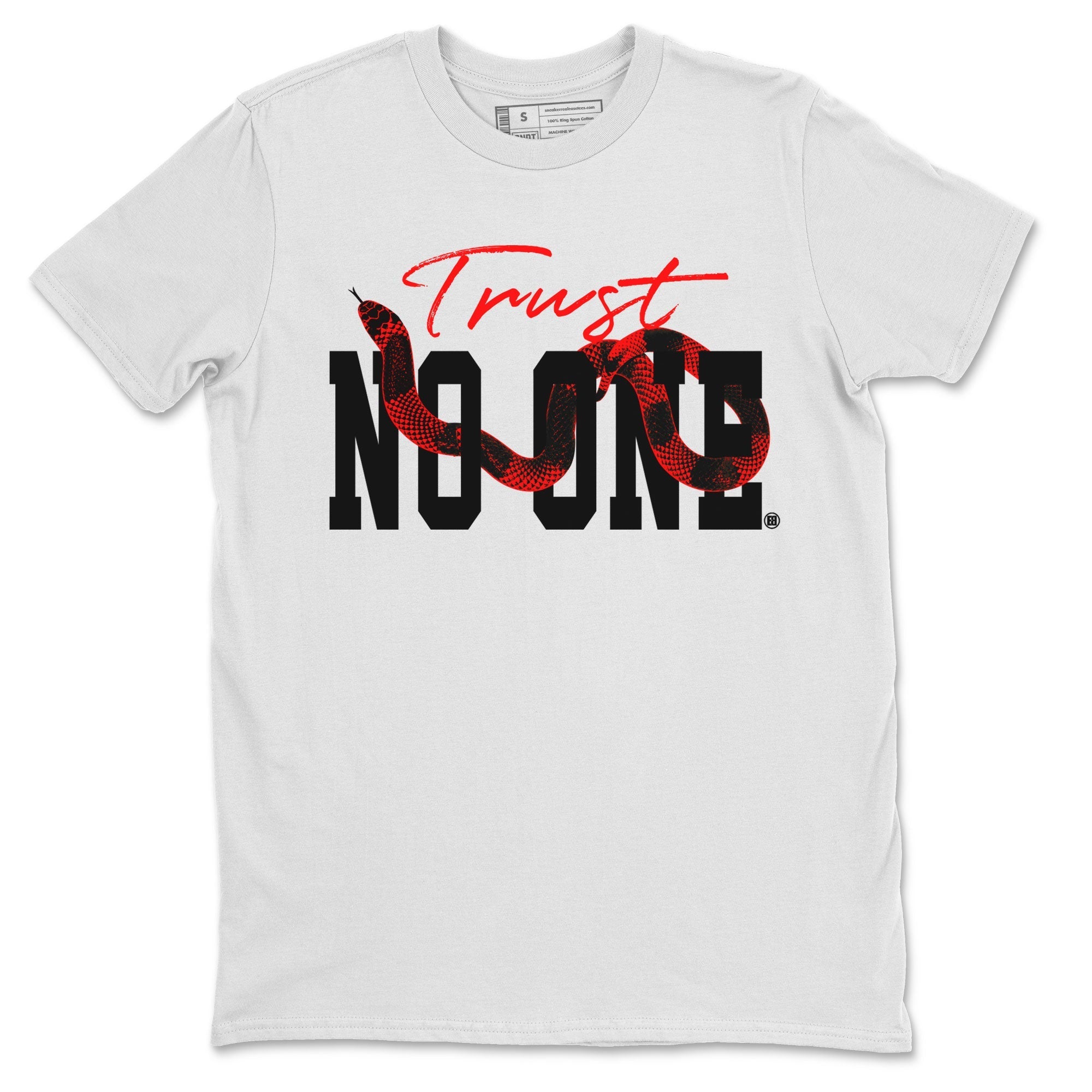 Adidas Yeezy Boost 350 V2 Bred shirt to match jordans Trust No One Streetwear Sneaker Shirt Yeezy 350 Bred Drip Gear Zone Sneaker Matching Clothing Unisex White 2 T-Shirt