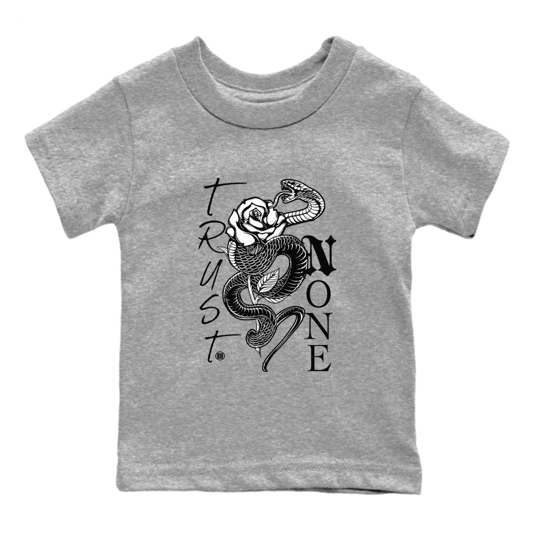 1s Black White shirt to match jordans streetwear brand Trust None sneaker tees Air Jordan 1 Black White Drip Gear Zone baby toddler Heather Grey 2 cotton Shirt